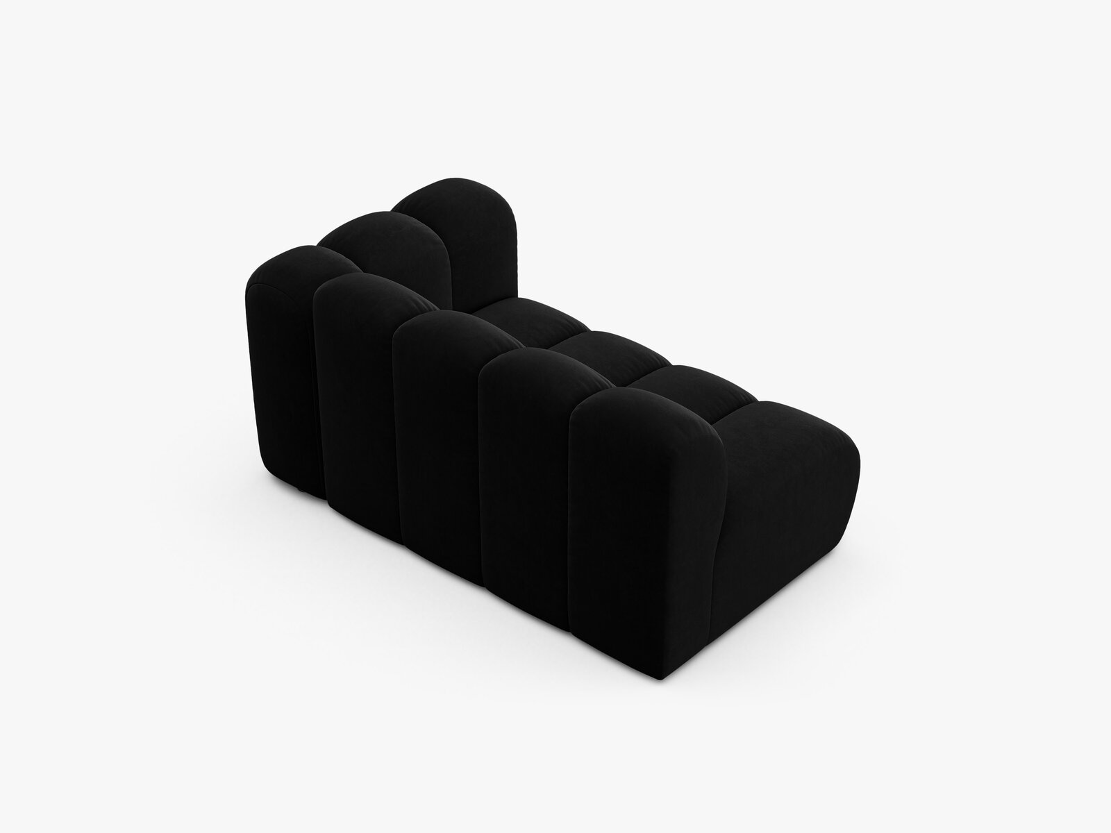 Micadoni Modul Lupine 2-Sitzer Samt Salvador Schwarz Rechts