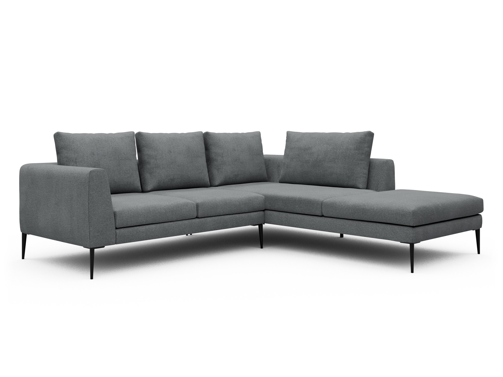 Skandi Home Ecksofa Paul Relax-Ecke rechts mit 2-Sitzer Casone-Gravel-Grey moebelfaktor