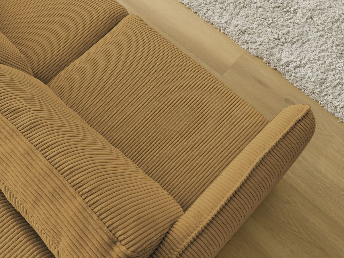 Bobochic Lenny Schlafsofa 3-Sitzer Cordsamt Gelb