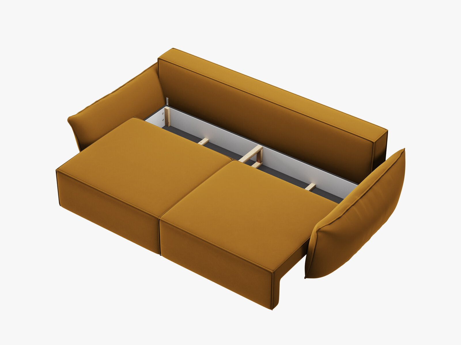 Micadoni Kaelle Sofa Mit Bettfunktion Und Stauraum Samt Bluvel Gelb