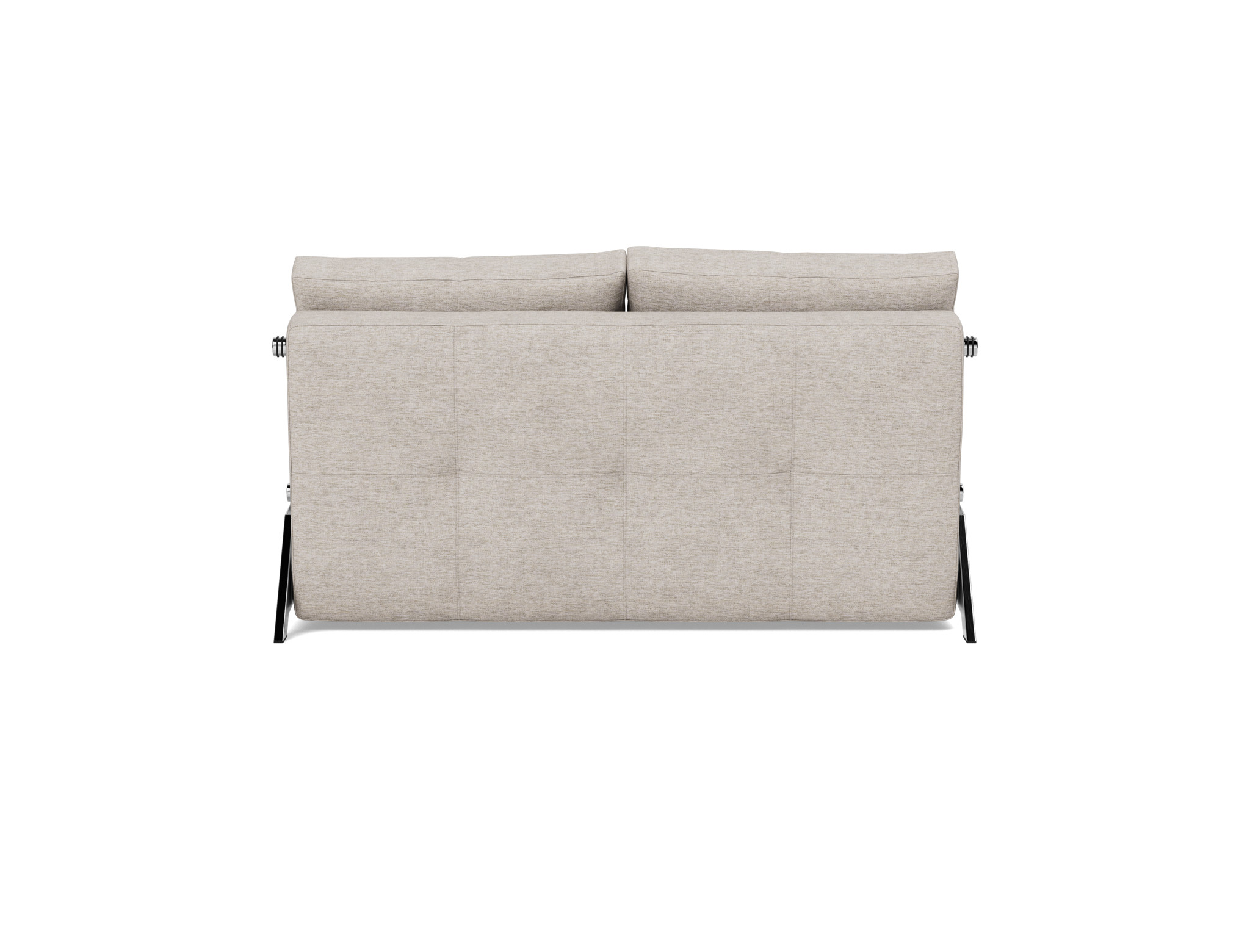 Schlafsofa Cubed 140 Chenille Yuveno 471-Sand Beine Chrom