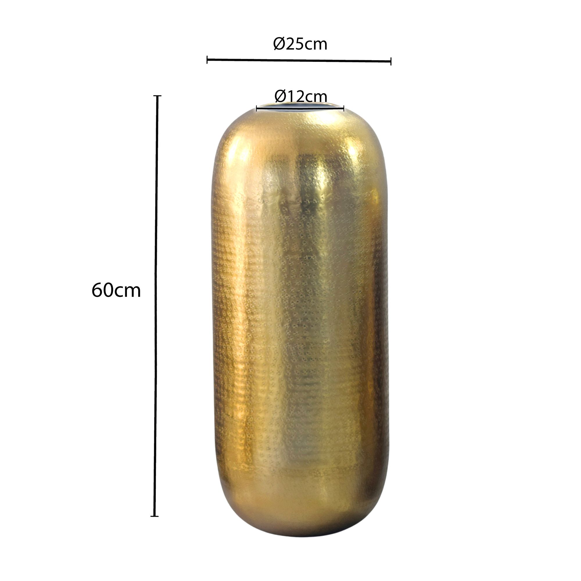 Bodenvase Arendal Aluminium Gold 60 cm