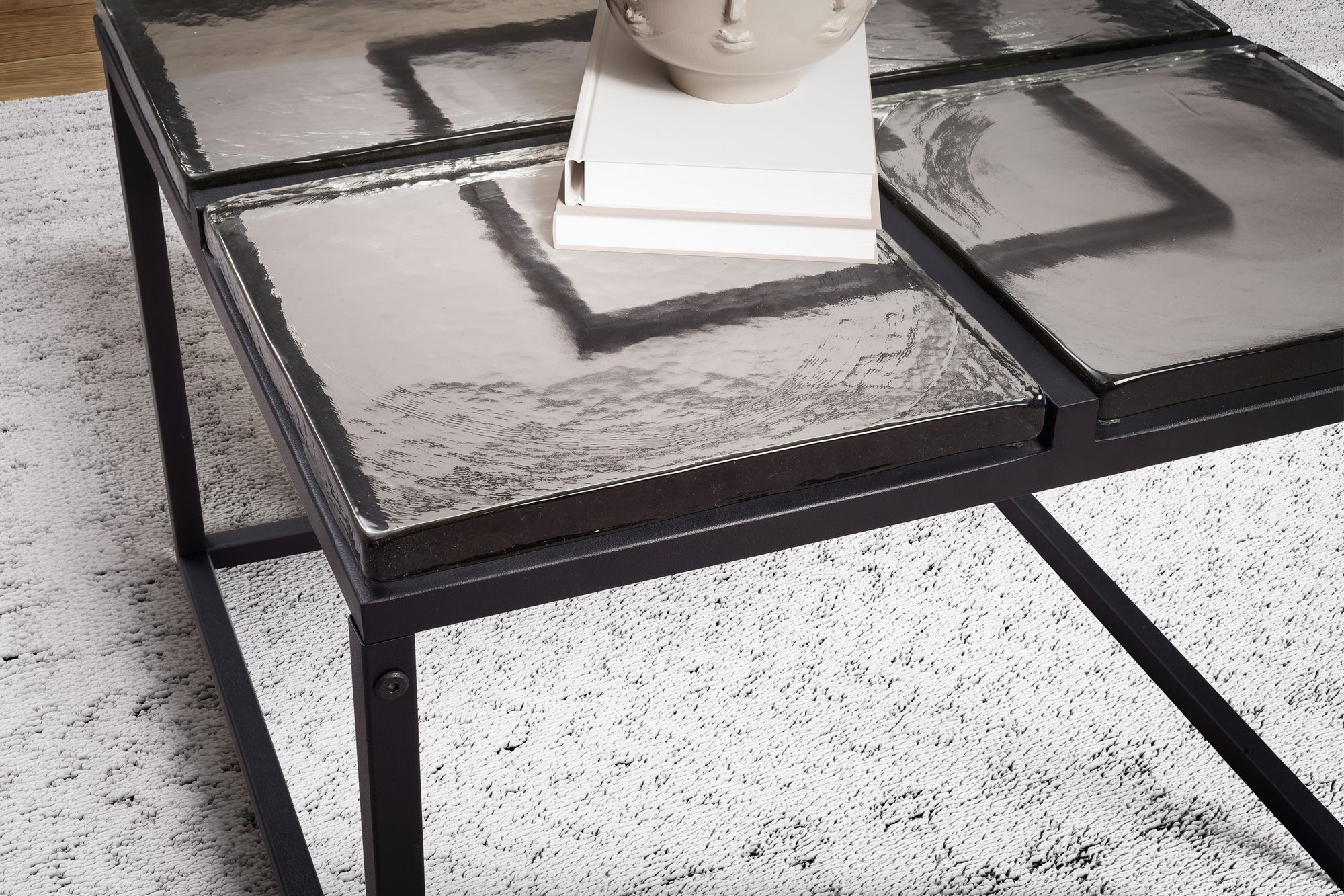 Couchtisch Holtalen Schwarz 58 × 58 × 43,5 cm