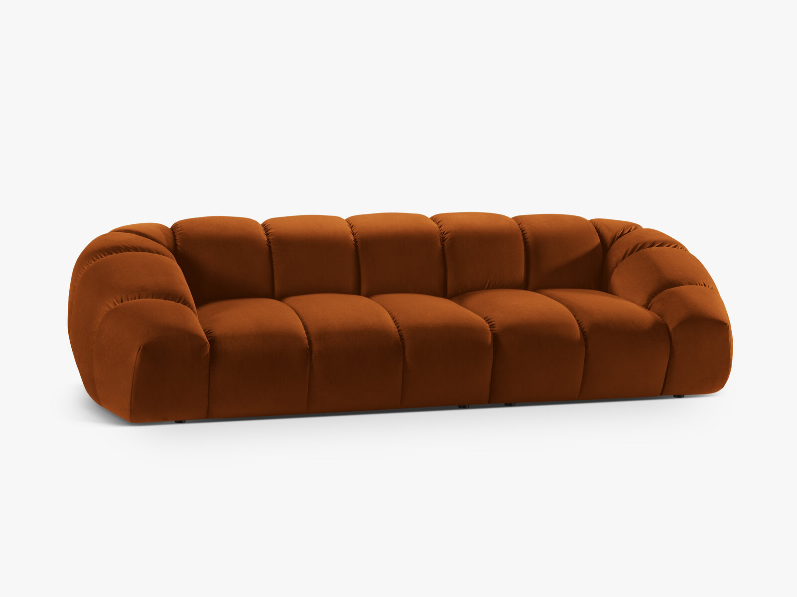 Micadoni Sofa Diana 4-Sitzer Samt Terrakotta