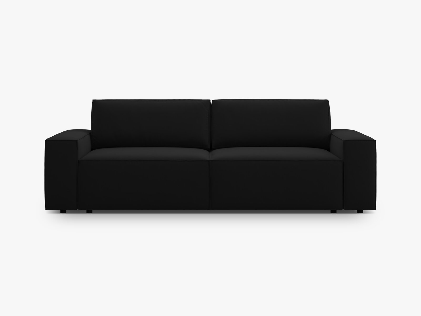 Micadoni Schlafsofa Jodie 3-Sitzer Samt Schwarz