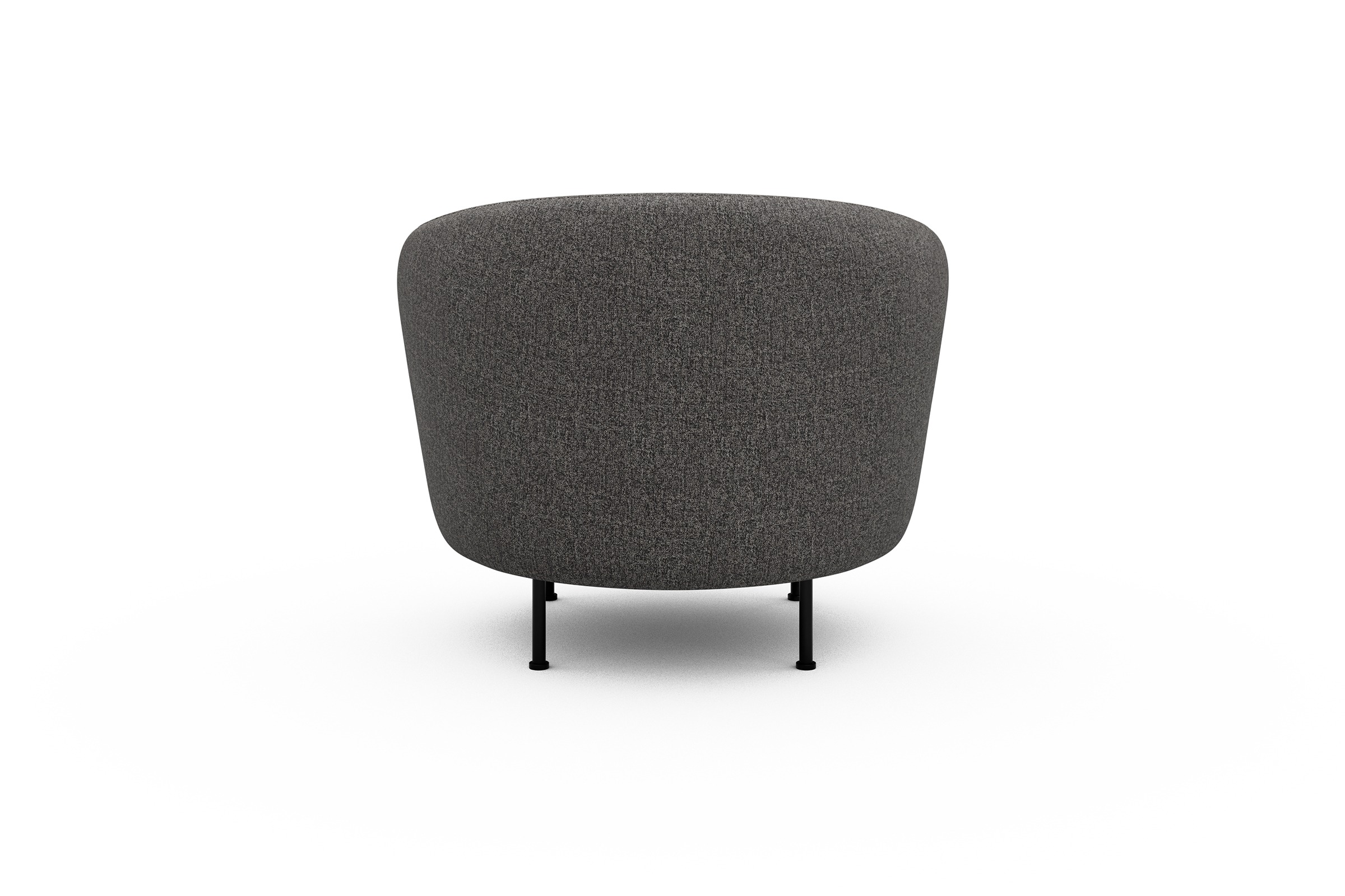 Sessel Ronda Metallbeine Schwarz Carreno-Salt-and-Pepper