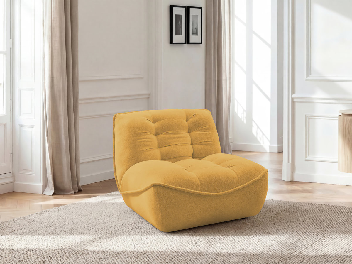 Bobochic Serena Sofamodul 1-Sitzer Melange-Stoff Gelb