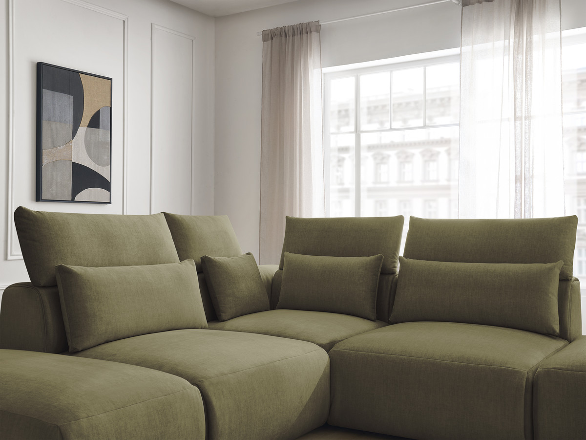 Bobochic Jana Ecksofa Samt Grün