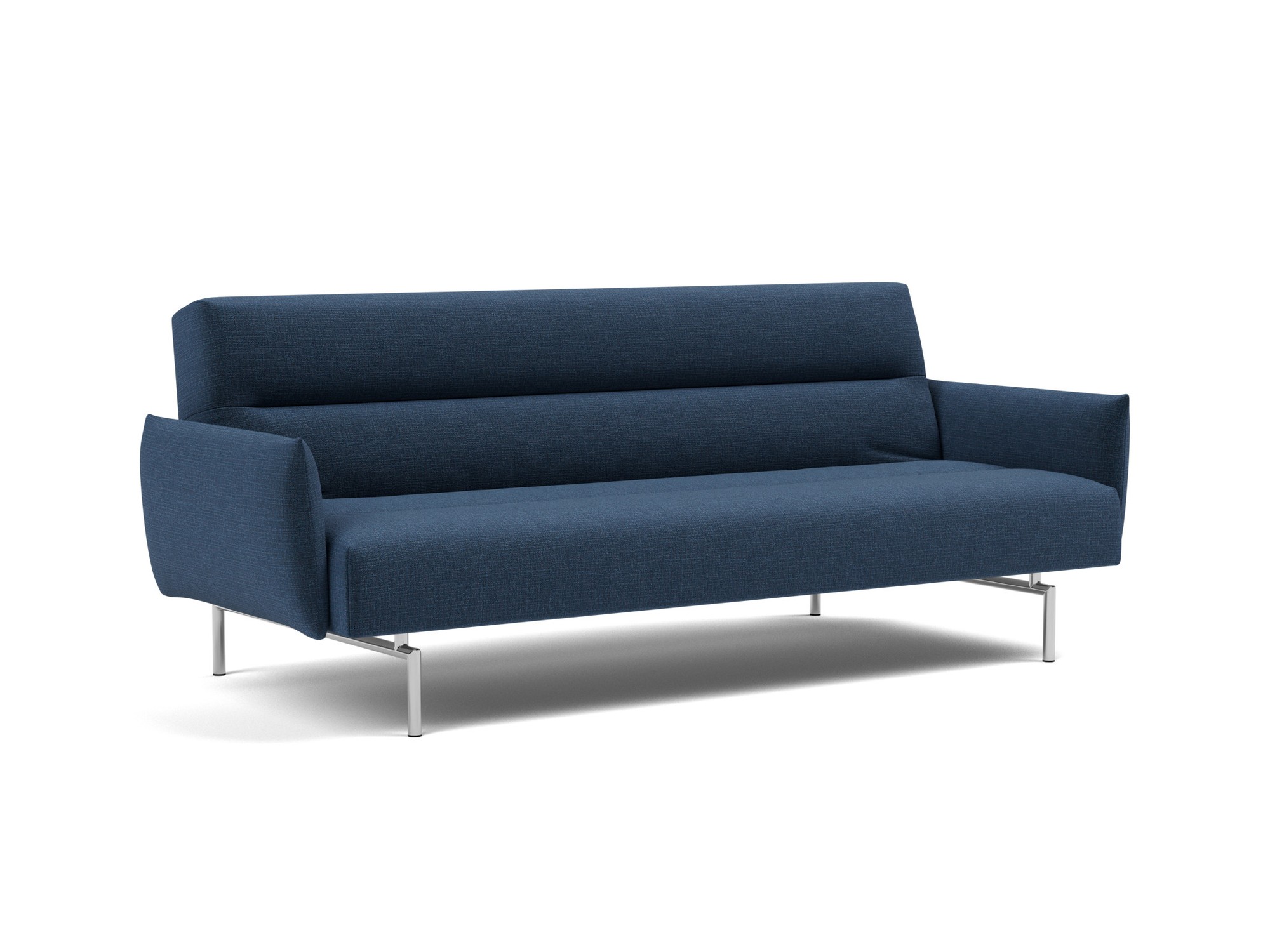Schlafsofa Jillis mit Armlehnen Chenille Esina 414-Indigo-Blue