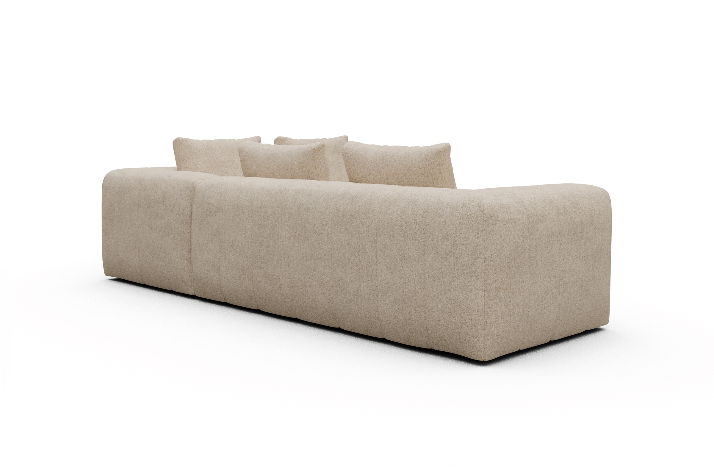 Ecksofa Hugo 2x 2,5-Sitzer Armlehne links Casone-Natural-Beige