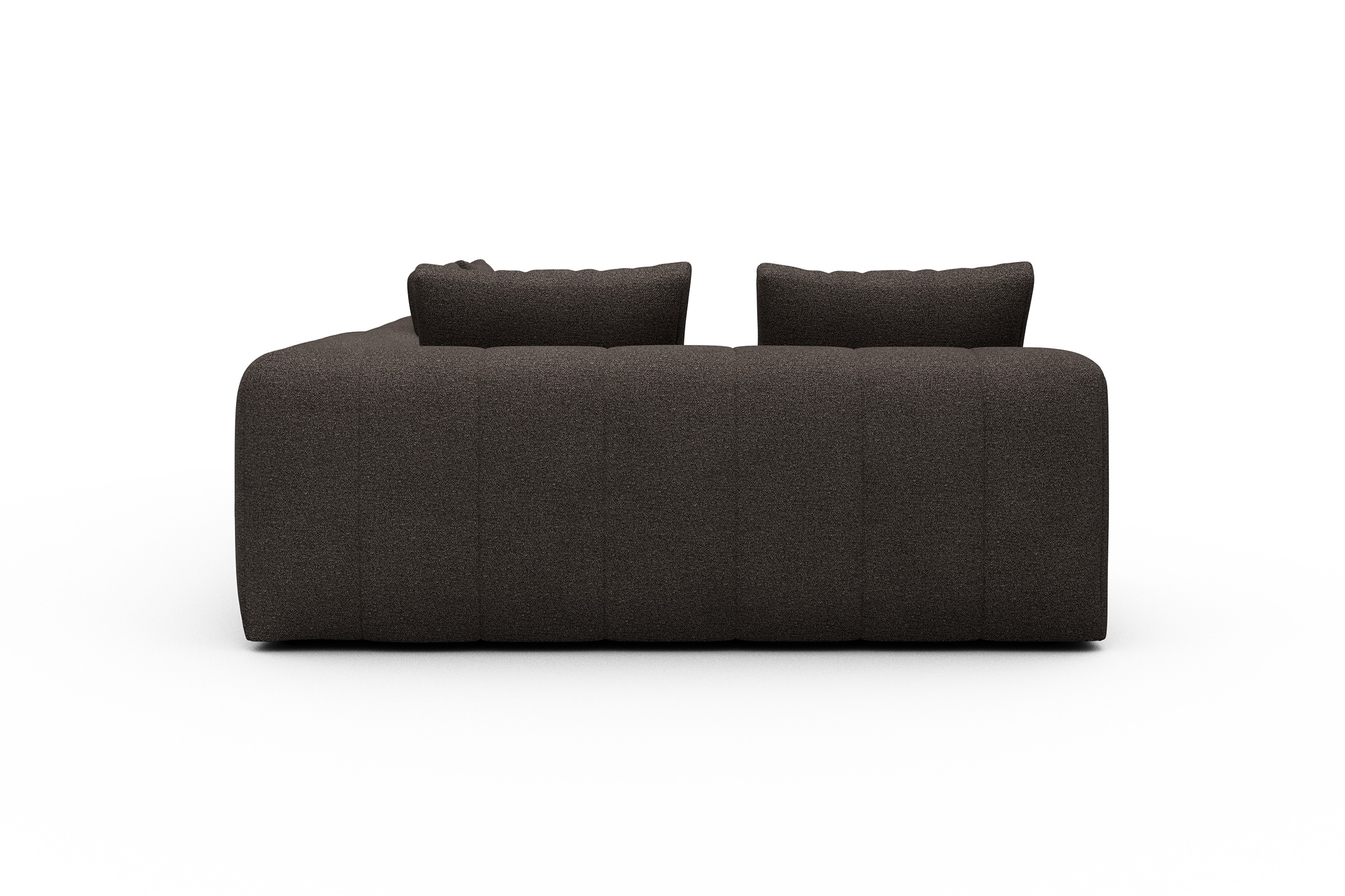 Ecksofa Hugo 2x 2,5-Sitzer Armlehne rechts Boucle-Taupe