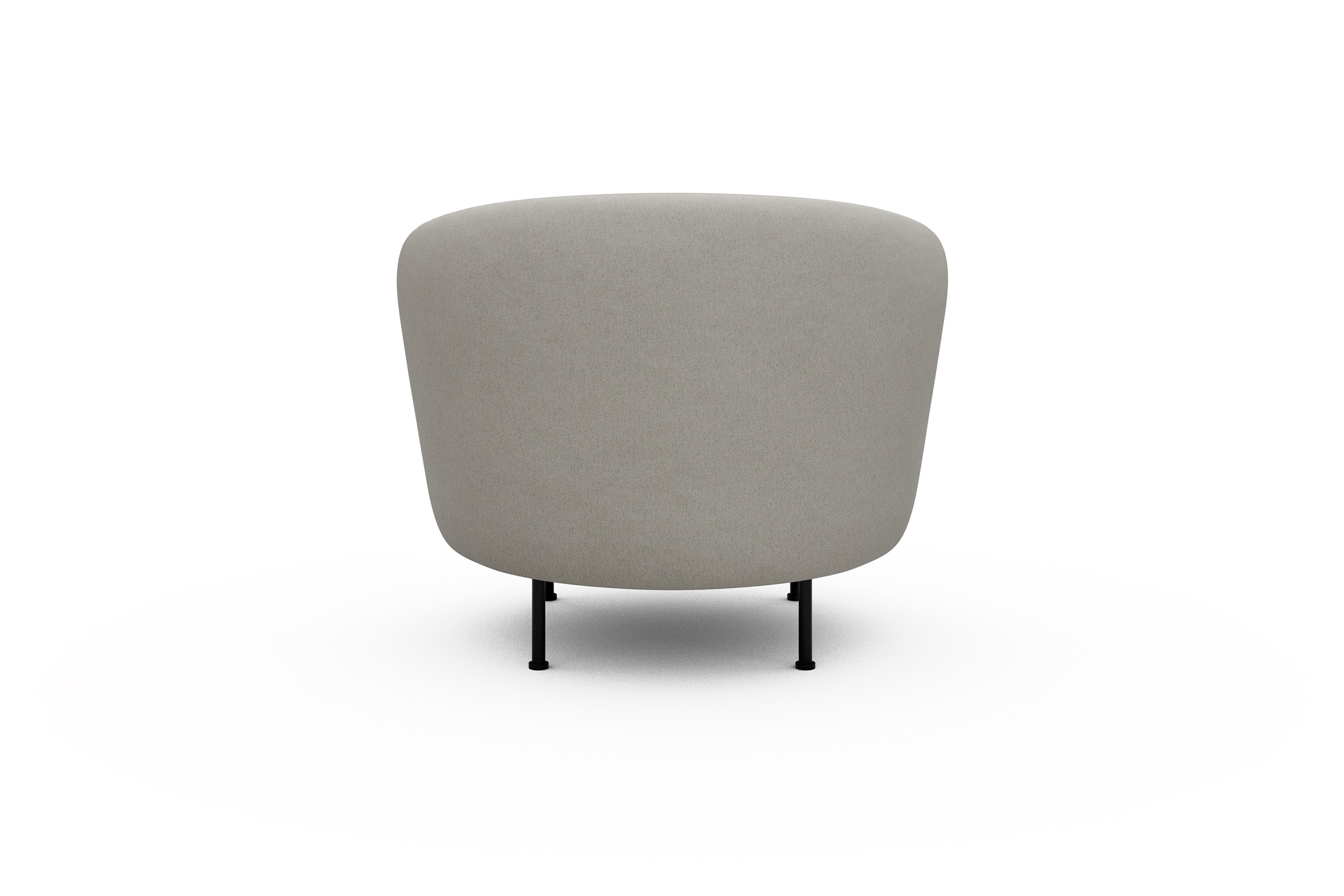 Sessel Ronda Metallbeine Schwarz Denari-Clean-Beige