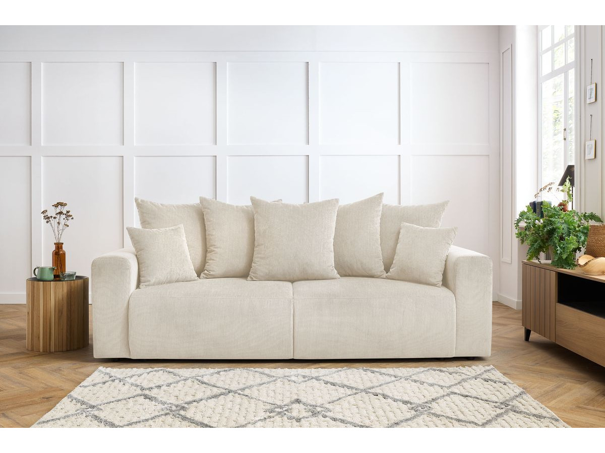Bobochic Envy Sofa 3-Sitzer Cordsamt Beige