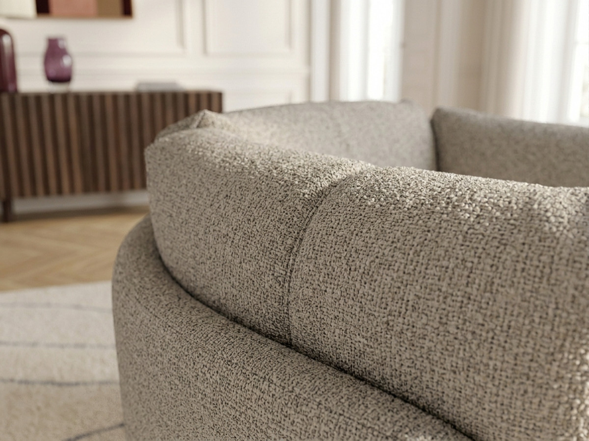 Bobochic Mario Sessel Melange-Stoff Taupe