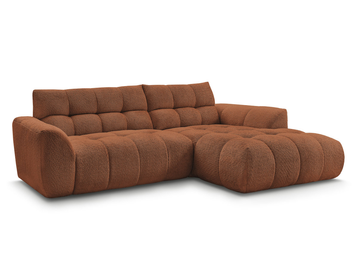 Bobochic Jaya Ecksofa Chenille Orange Ecke rechts