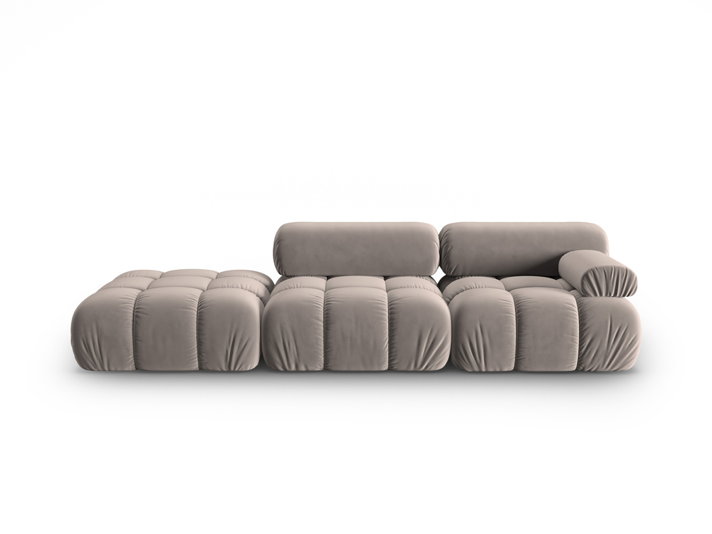 Cosmopolitan Design Modulares Sofa Cortina 4-Sitzer Samt Bluvel Cappuccino Links