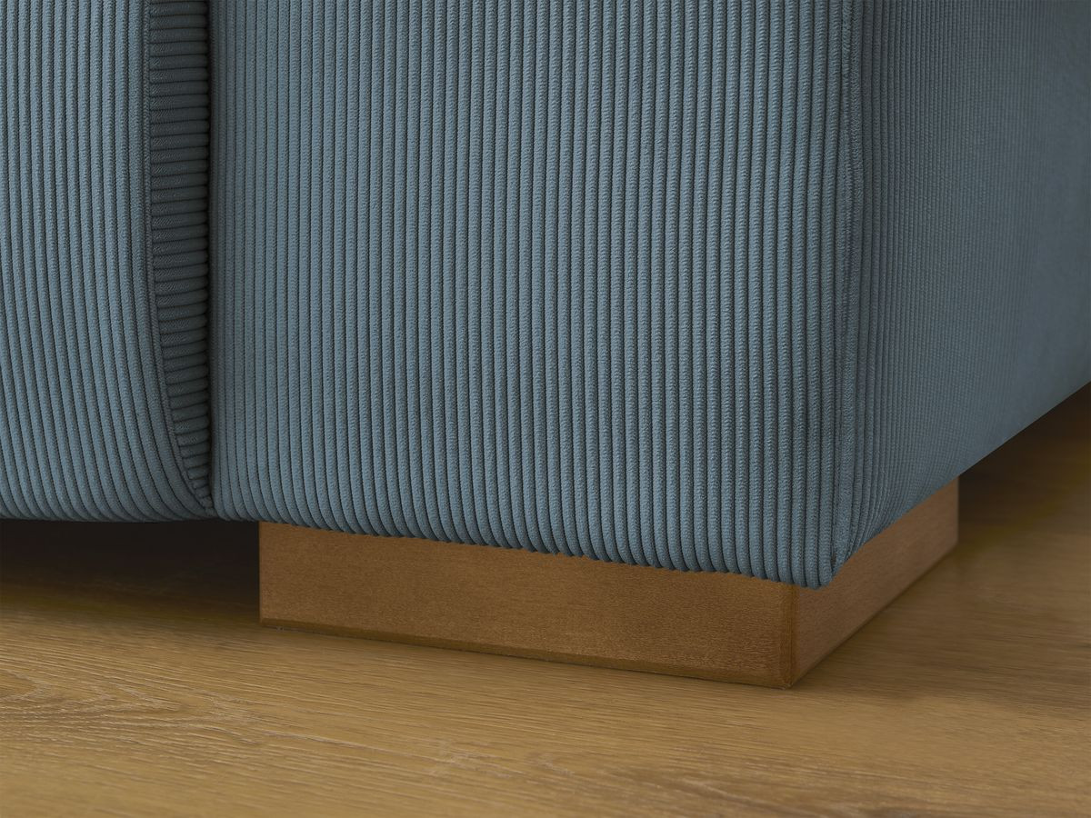 Bobochic Sidonie Sofa 4-Sitzer mit Pouf Cordsamt Dunkelblau