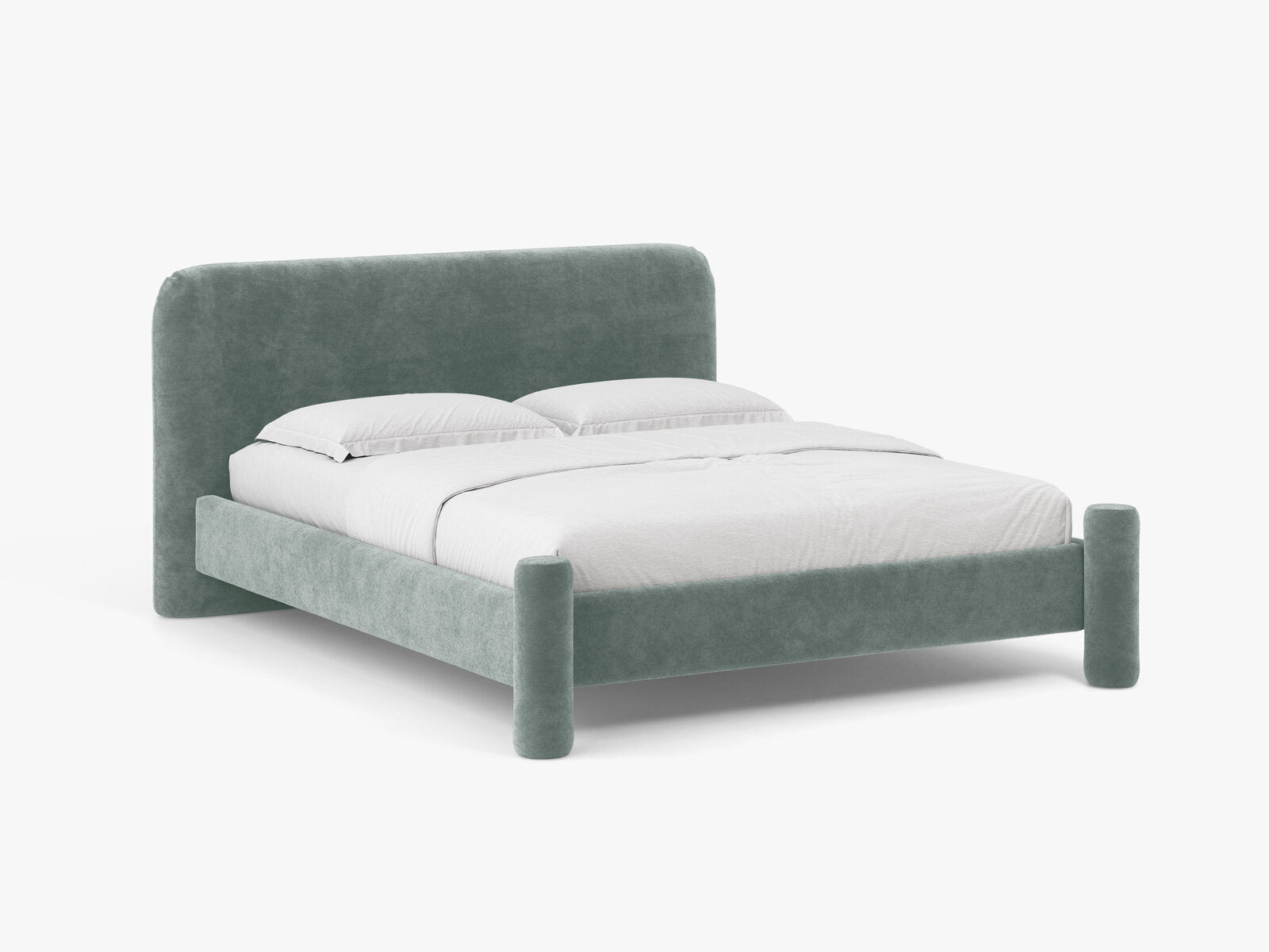 Micadoni Vera Bett mit Kopfteil Chenille Perfect Harmony Hellblau 180x200