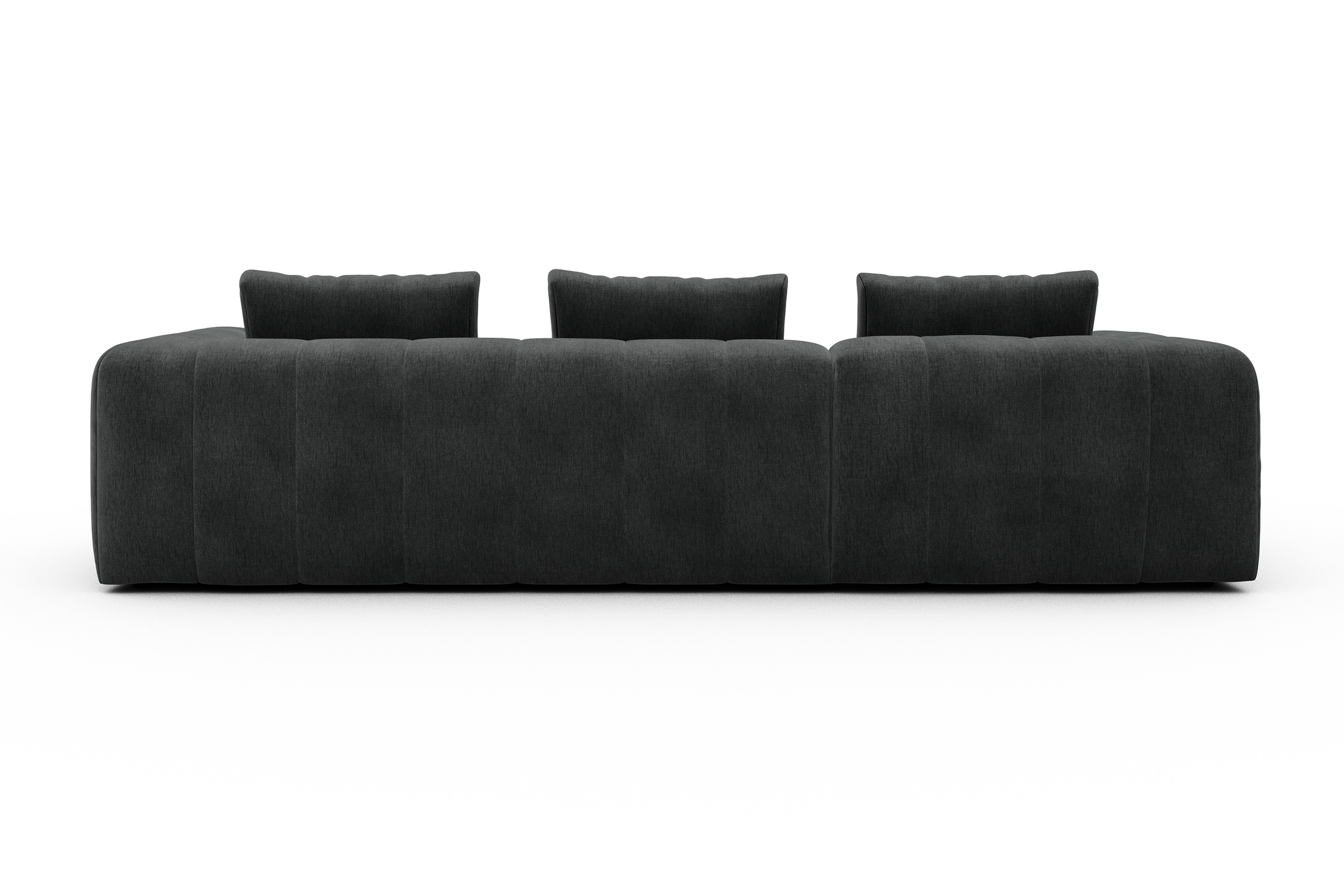 Ecksofa Hugo 2,5-Sitzer Armlehne rechts mit Chaiselongue Smooth-Deep-Warm-Grey