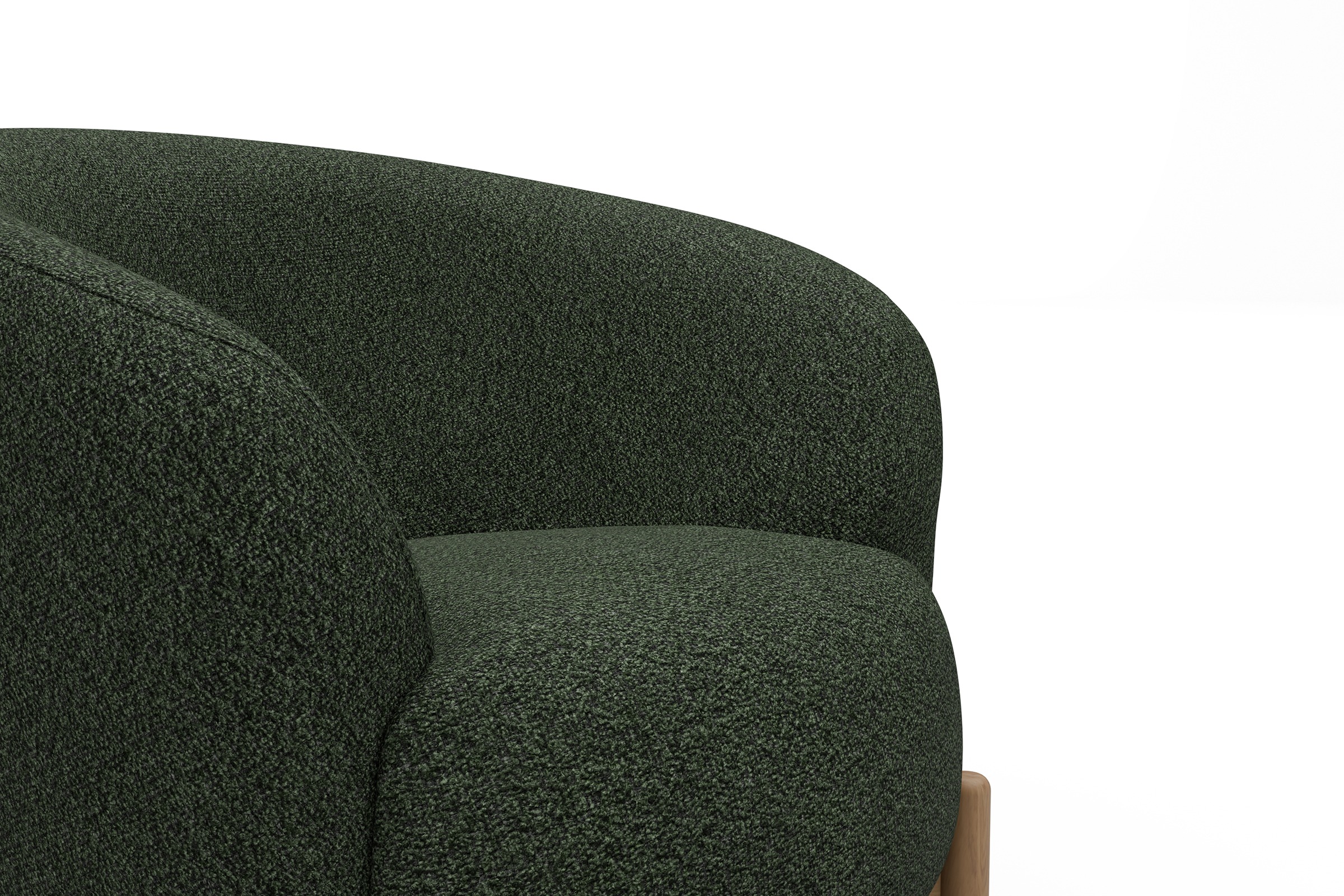 Sessel Ronda Holzbeine Eiche Natur Vanora-Deep-Green
