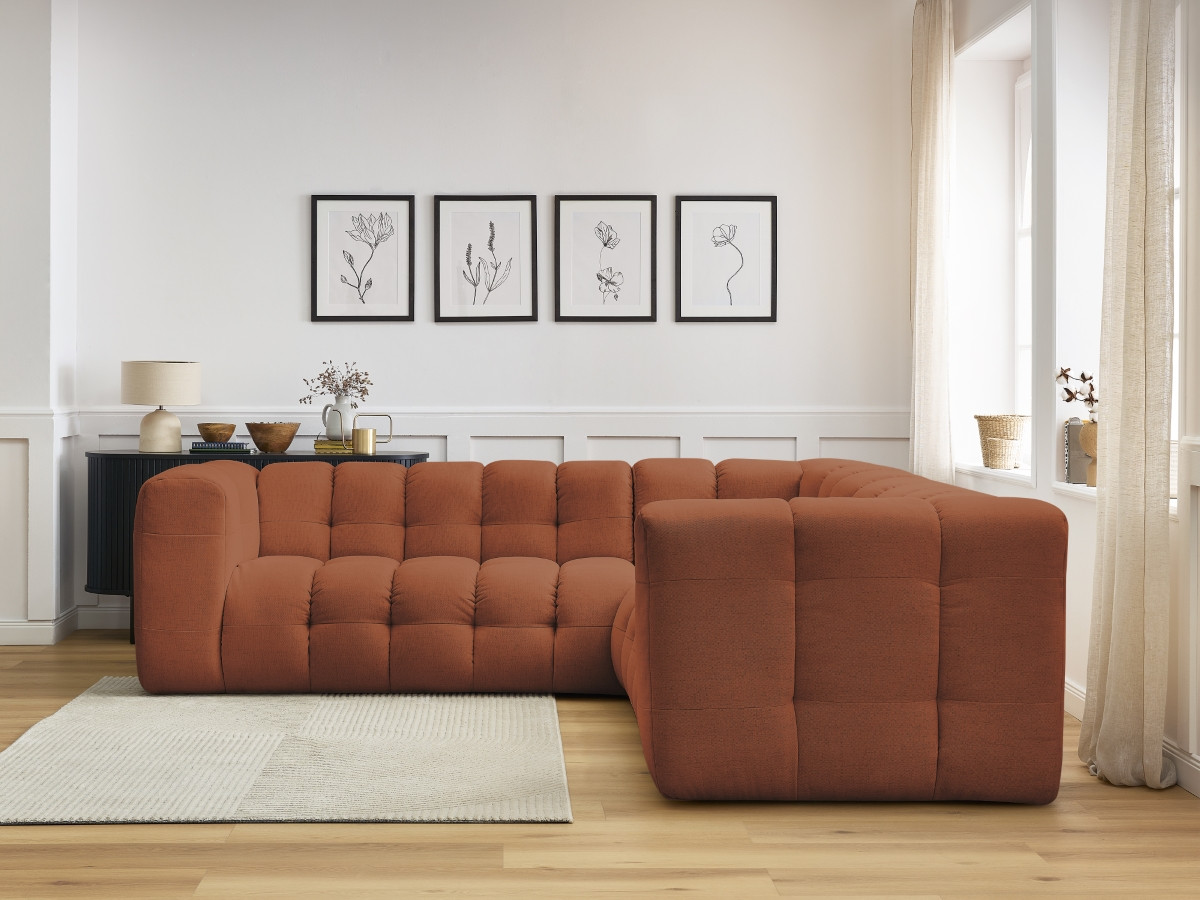 Bobochic Cloud Ecksofa 268 × 184 cm Stoff Orange