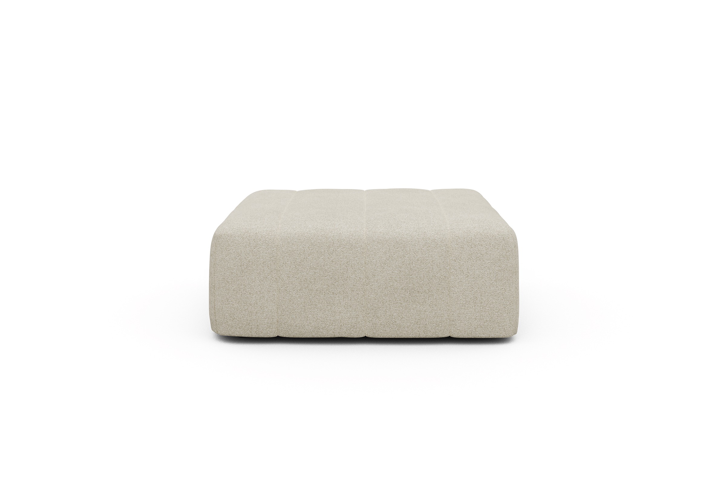 Sitzhocker Hugo Ottomane Boucle-Off-White