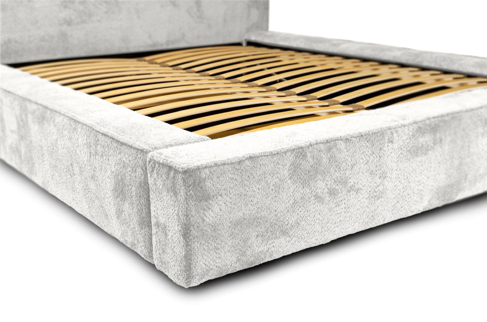 Polsterbett Calio Boucle 140x200 mit Holzrahmen Euphoria 01 Ivory