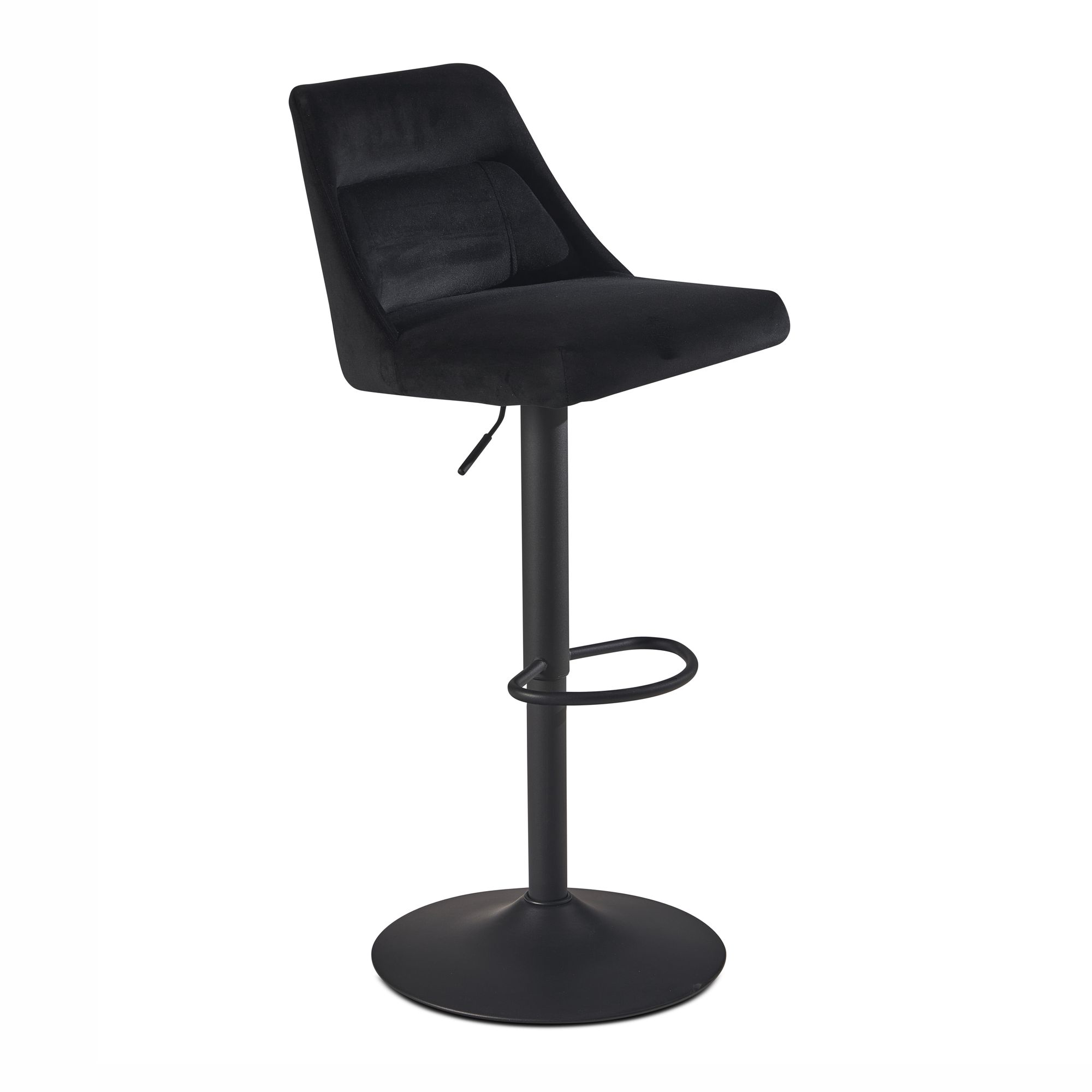 Barhocker Gurskoy Samt Schwarz 45 × 51 × 106 cm
