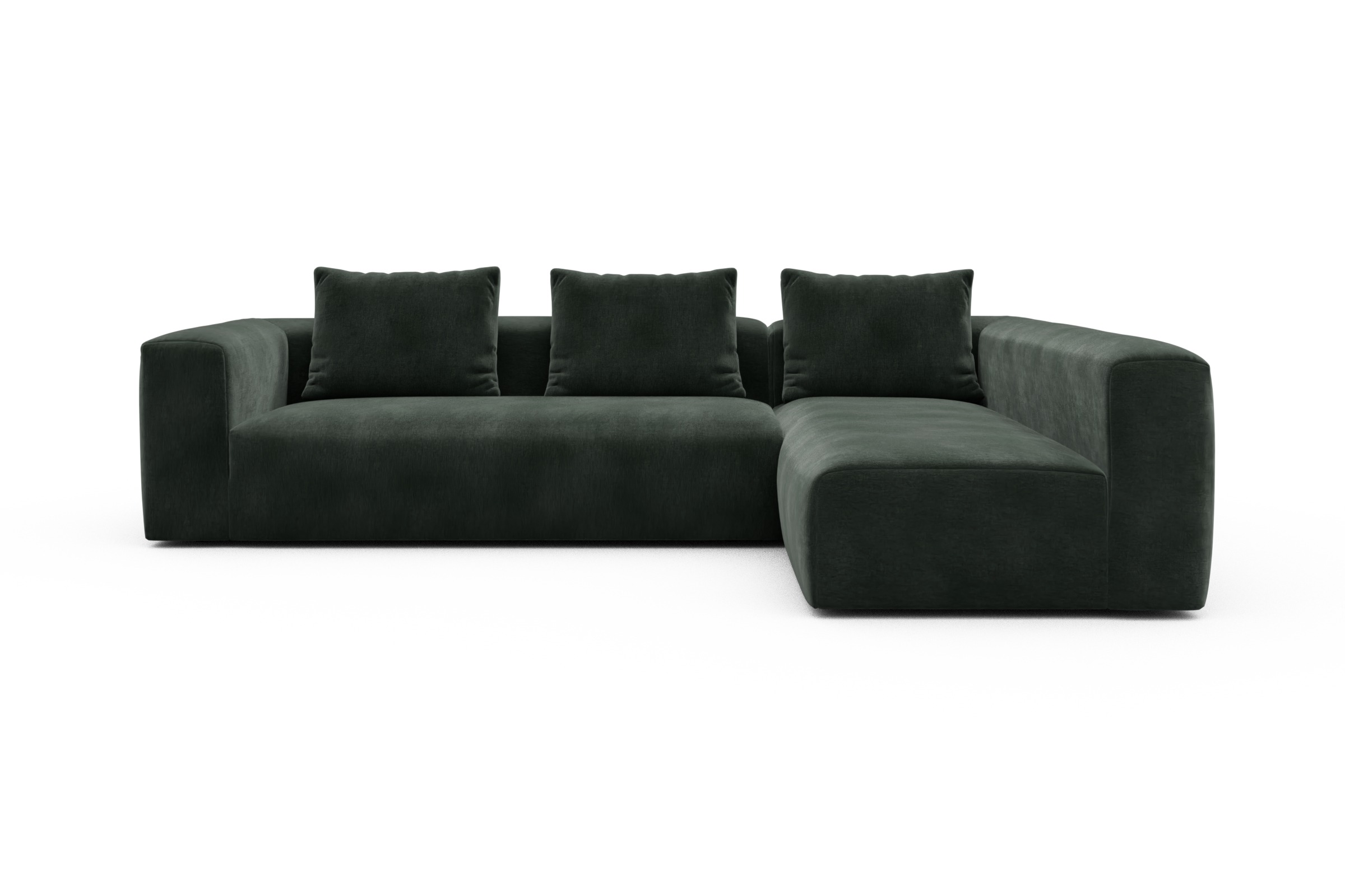 Skandi Home Ecksofa Fred 2x 2,5-Sitzer rechts offen Smooth-Laurel-Green moebelfaktor