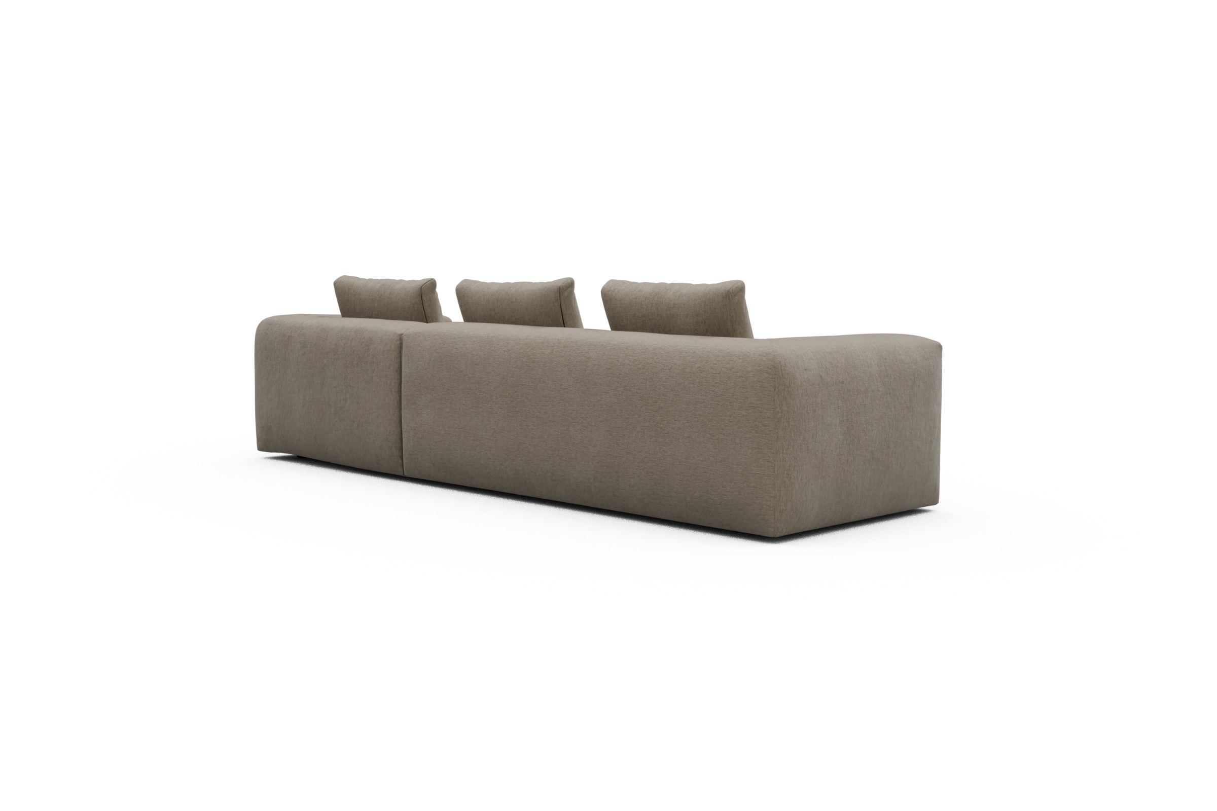 Ecksofa Fred Chaiselongue rechts mit 2,5-Sitzer Smooth-Belge