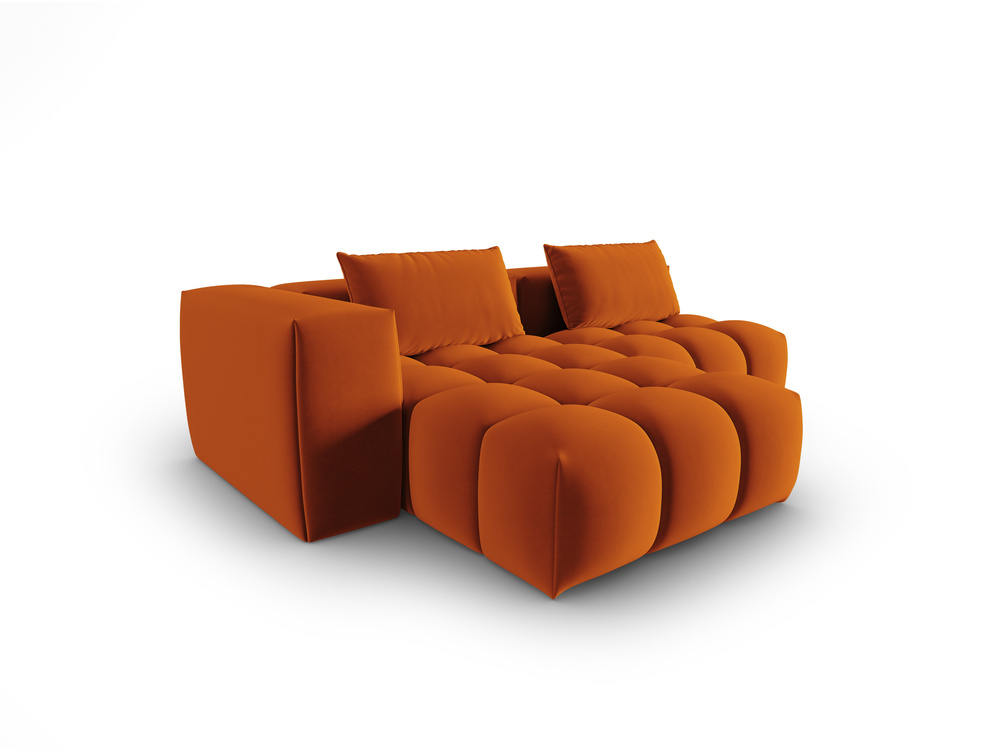 Cosmopolitan Design Ecksofa Verona 3-Sitzer offen Samt Casino Terrakotta Links