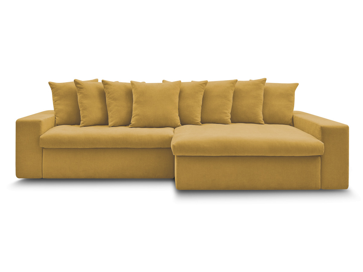 Bobochic Enore Ecksofa 330 × 100 cm Stoff Gelb Ecke rechts