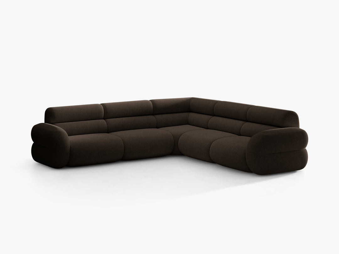 Micadoni Neo Modulares Ecksofa 7-Sitzer Boucle Baloo Braun