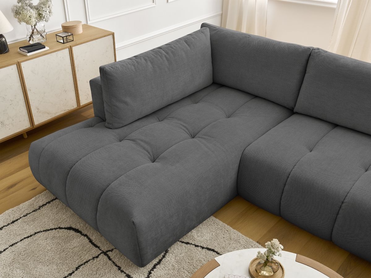 Bobochic Fuji Wohnlandschaft Stoff Dunkelgrau Ecke rechts