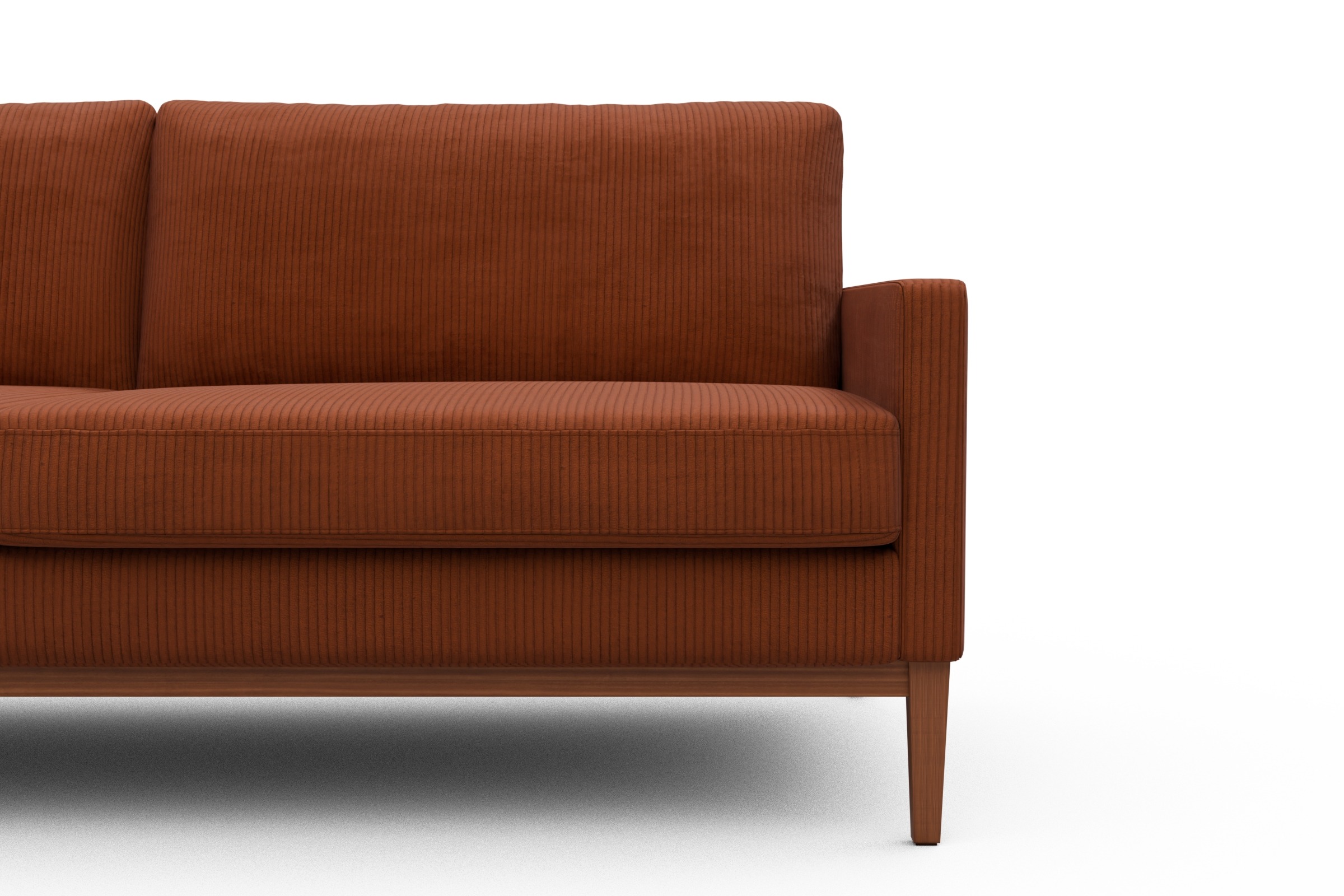 Sofa Bodo 2-Sitzer Corduroy-Burnt-Orange