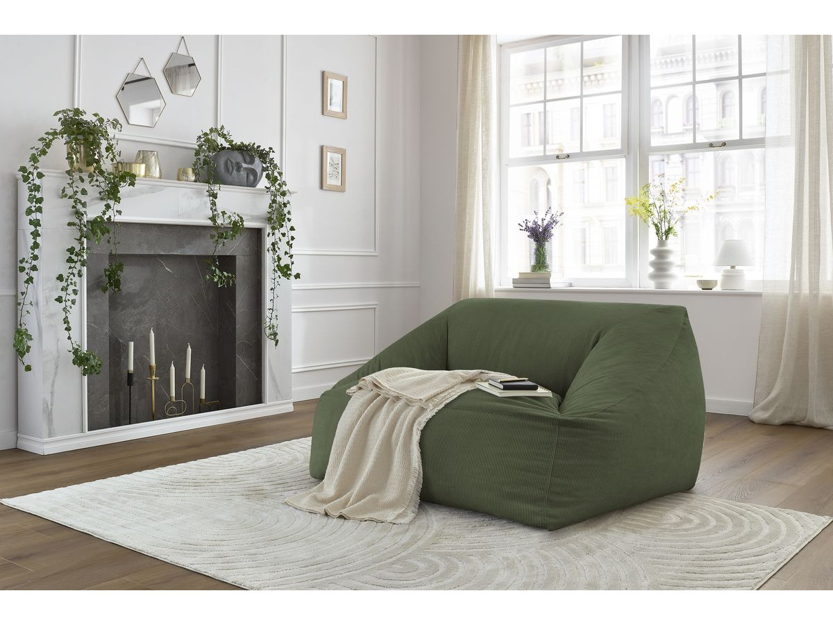 Bobochic Lilibet Pouf Cordsamt Grün