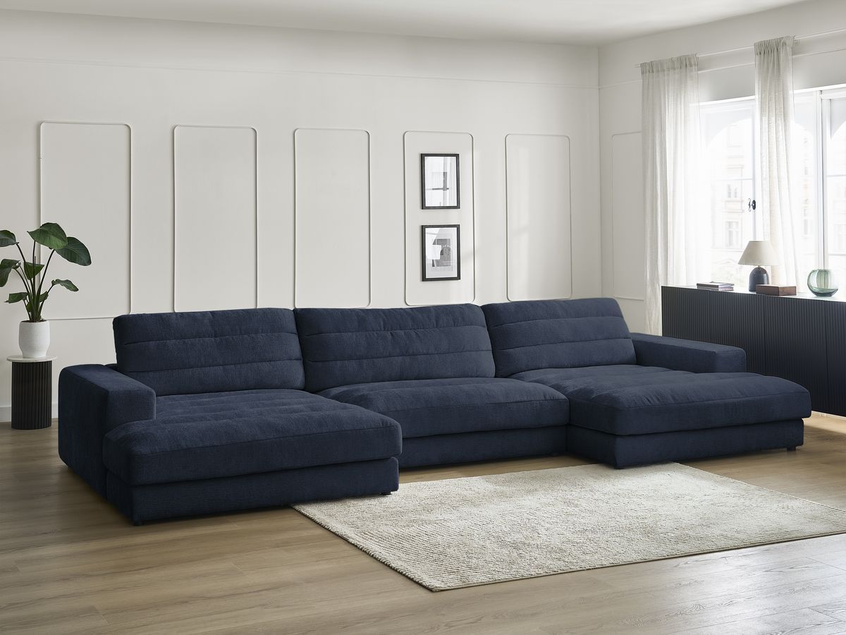 Bobochic Sierra Wohnlandschaft Strukturstoff Dunkelblau
