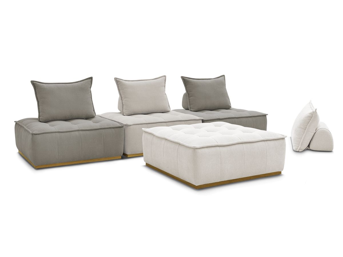 Bobochic Elisa Sofa 4-Sitzer Strukturstoff Mehrfarbig