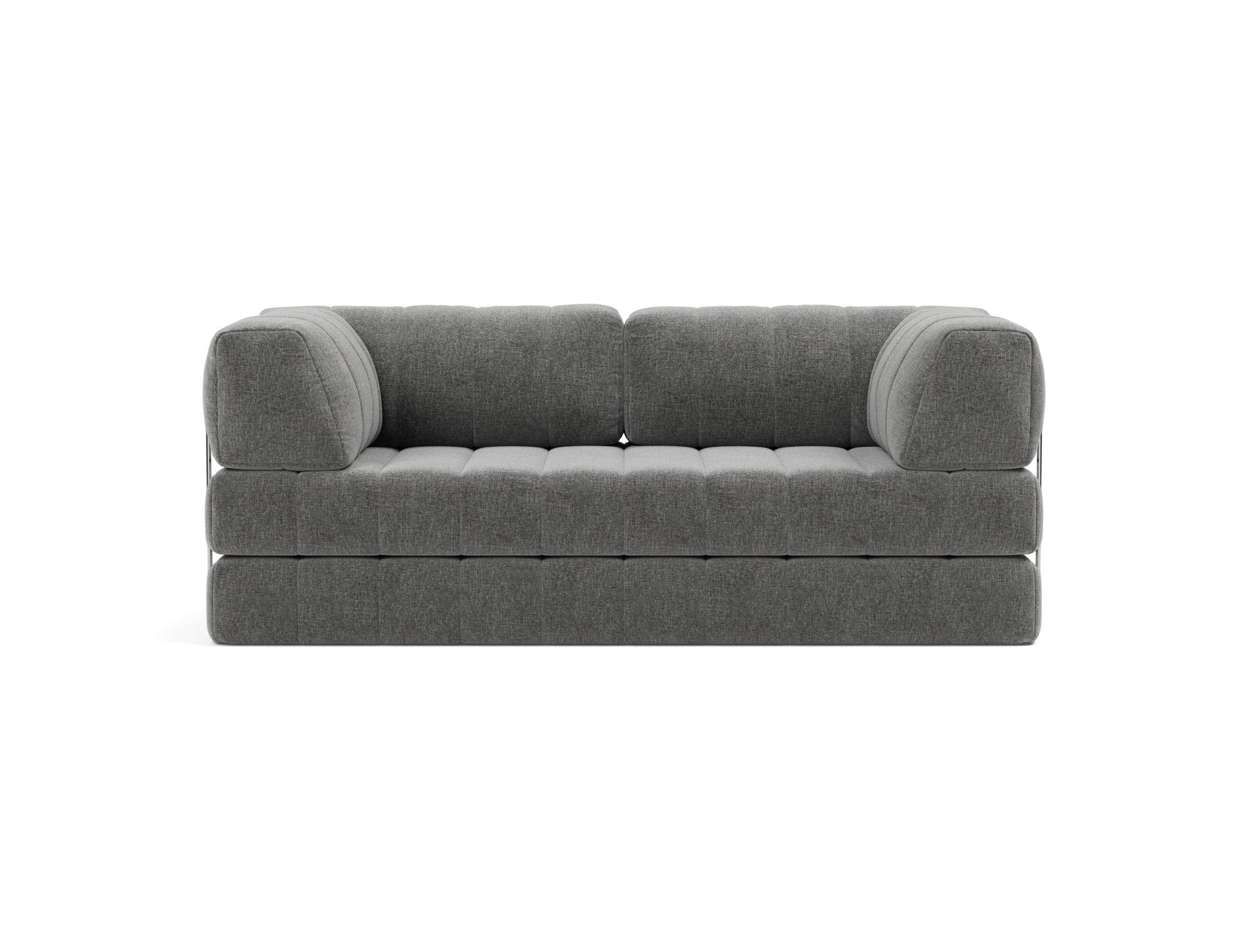 Schlafsofa CozyPad mit Armlehnen Strukturierter Stoff Twist 563-Charcoal