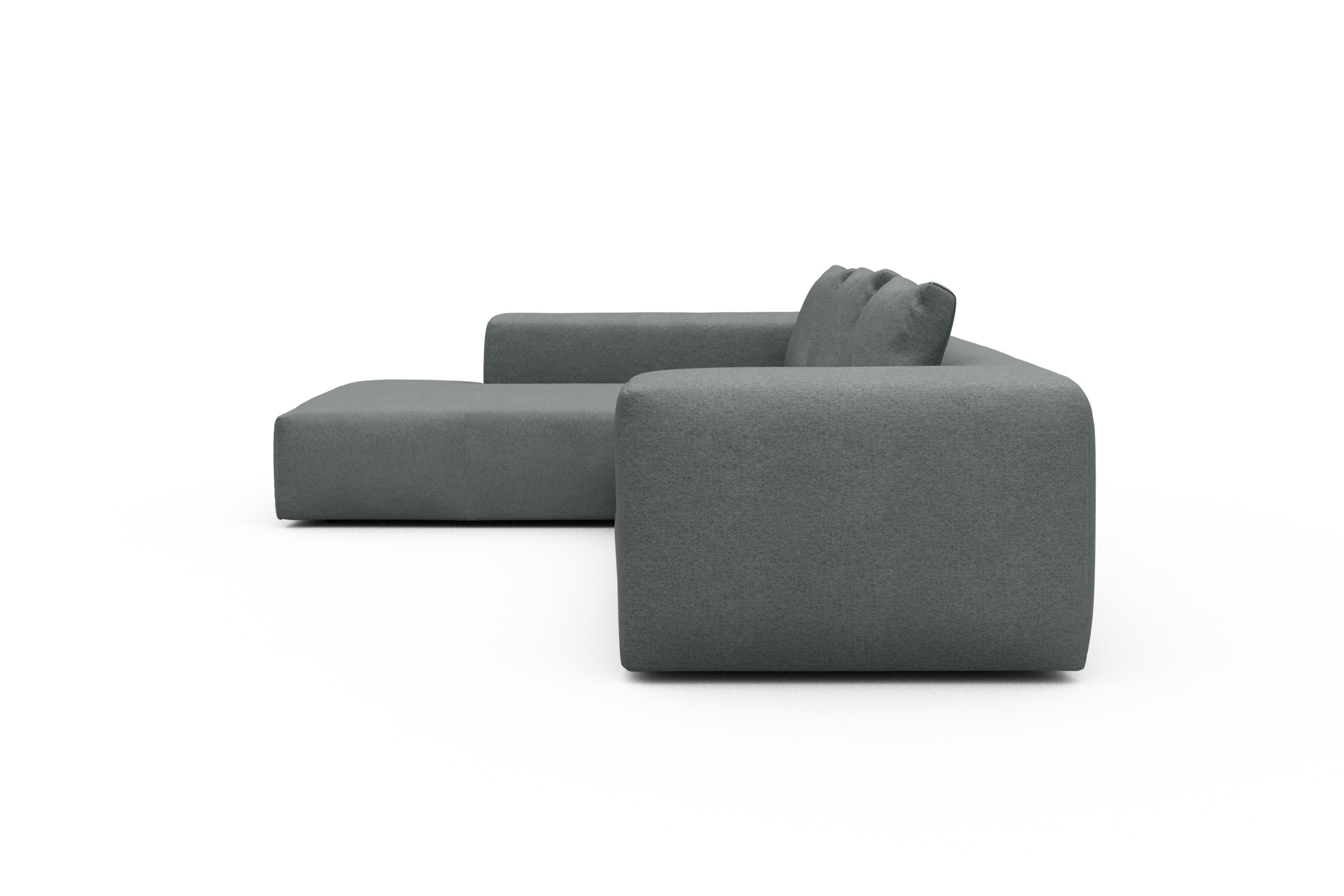 Ecksofa Fred Relax-Ecke links mit 2,5-Sitzer Denari-Soft-Grey