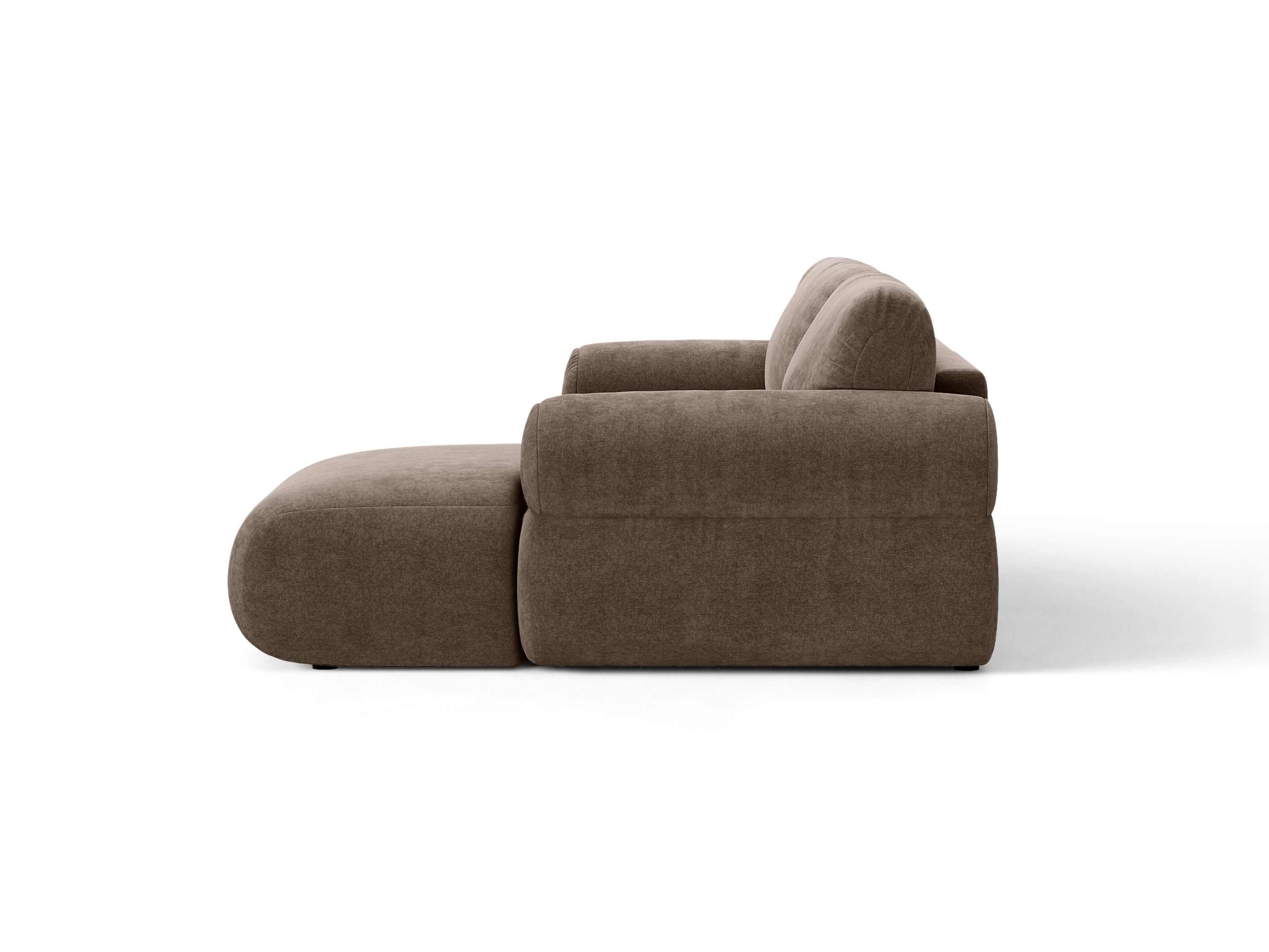 Micadoni Ophelia Ecksofa 4-Sitzer Strukturierter Stoff Liberty Cappuccino Links