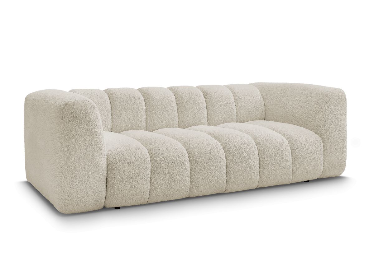 Bobochic Talia Sofa 3-Sitzer Bouclé-Stoff Beige