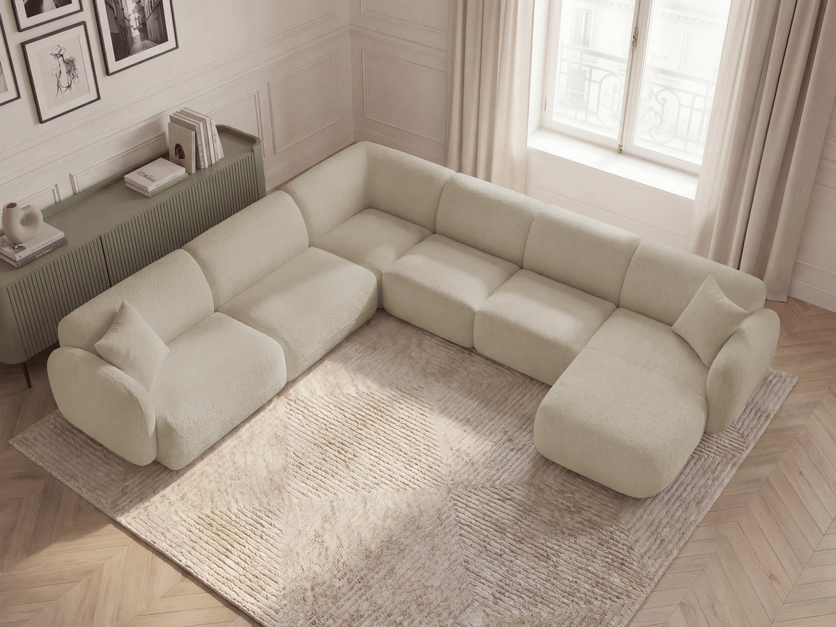 Bobochic Anda Wohnlandschaft Chenille Beige Ecke links