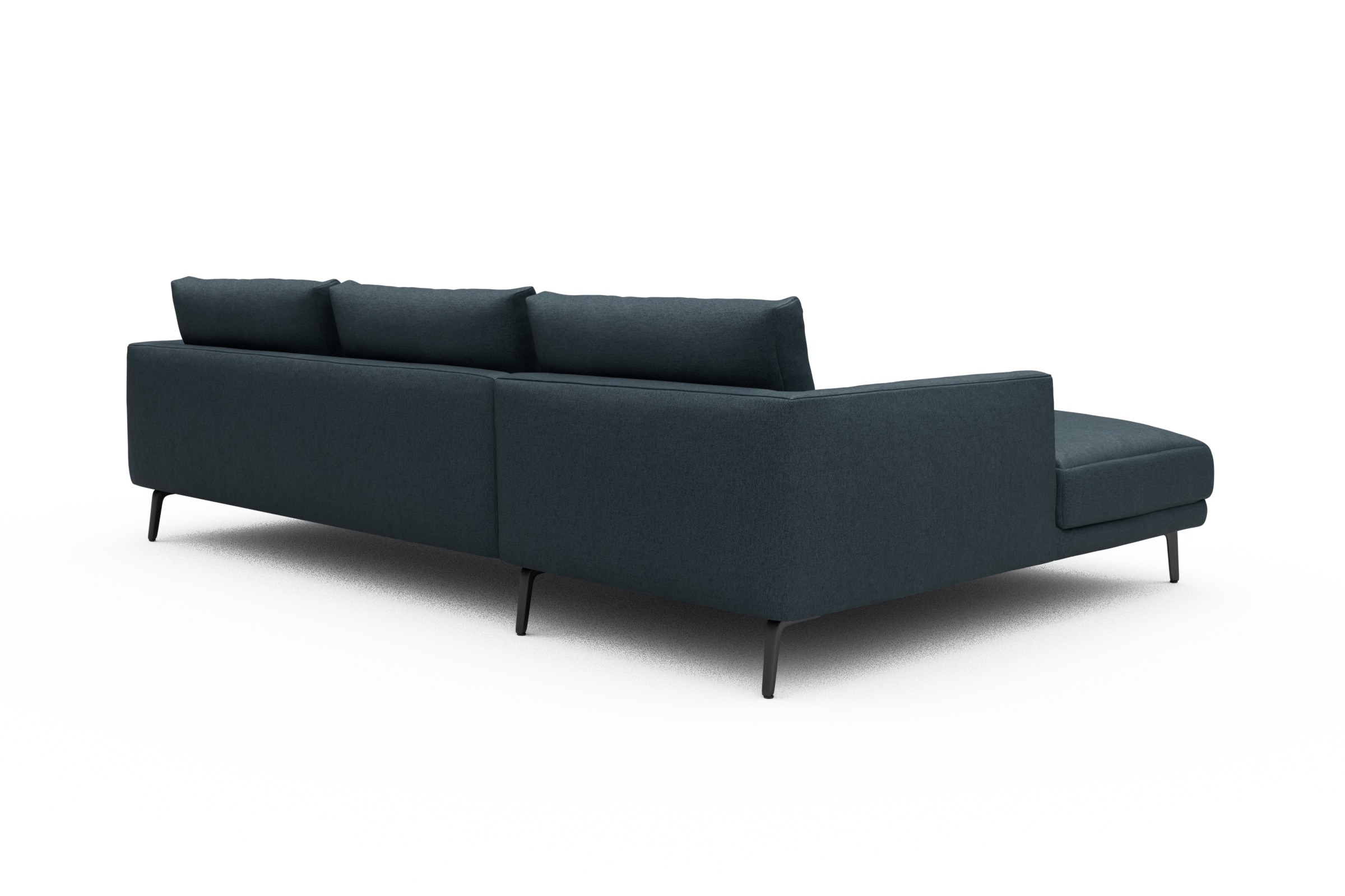 Ecksofa Karl Chaiselongue links mit 2,5-Sitzer Denari-Royal-Blue
