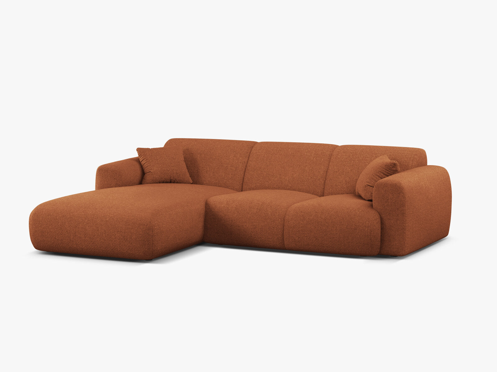 Micadoni Ecksofa Molino 4-Sitzer Links Chenille Eden Ziegel