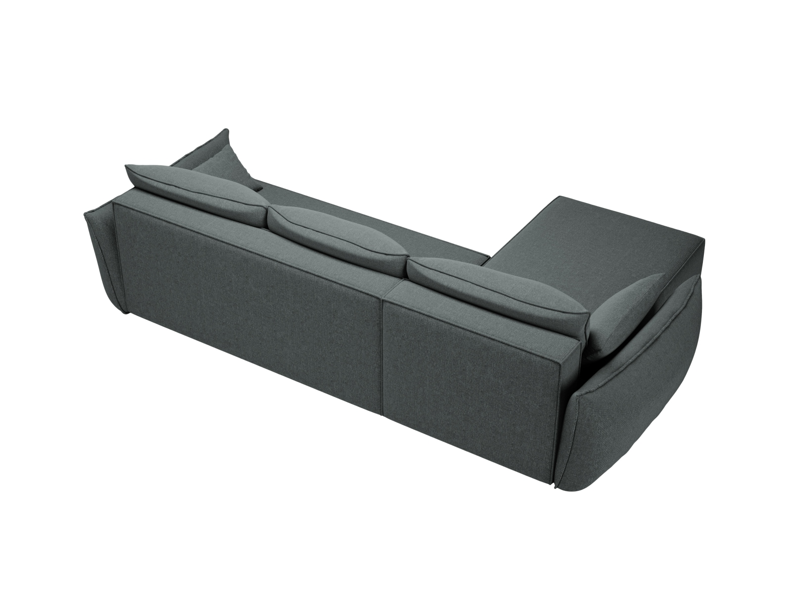 Micadoni Ecksofa Kaelle 4-Sitzer mit Schlaffunktion Rechts Chenille Königsblau