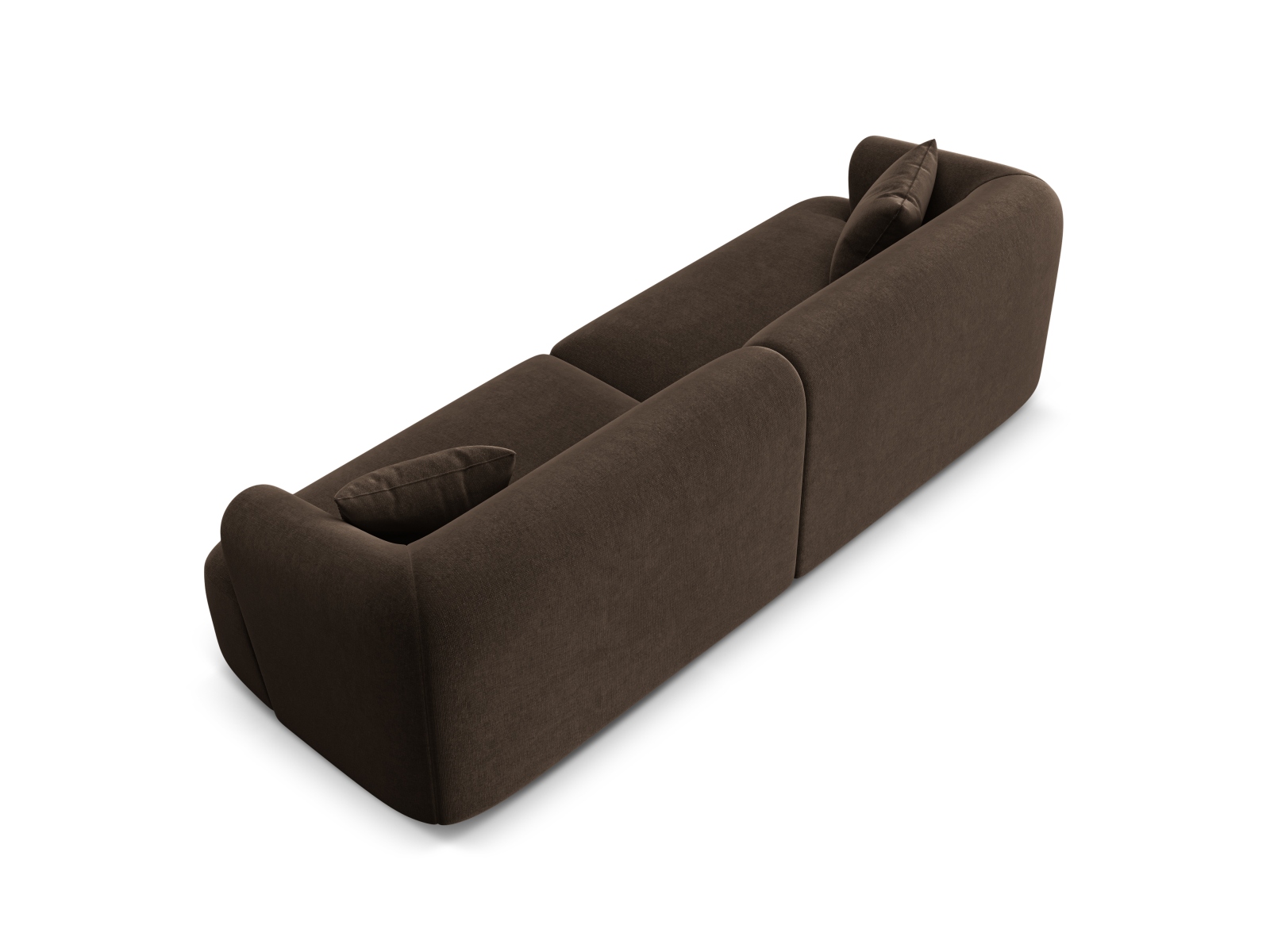 Cosmopolitan Design Sofa Campi 4-Sitzer Samt Vogue Schokolade