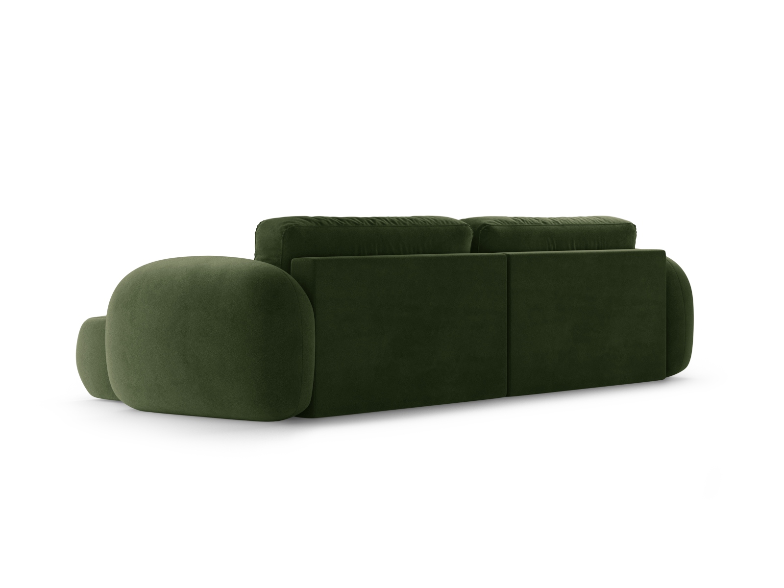 Cosmopolitan Design Wendbares Ecksofa Tonale 4-Sitzer mit Schlaffunktion und Bettkasten Samt Magic Velvet Dunkeloliv
