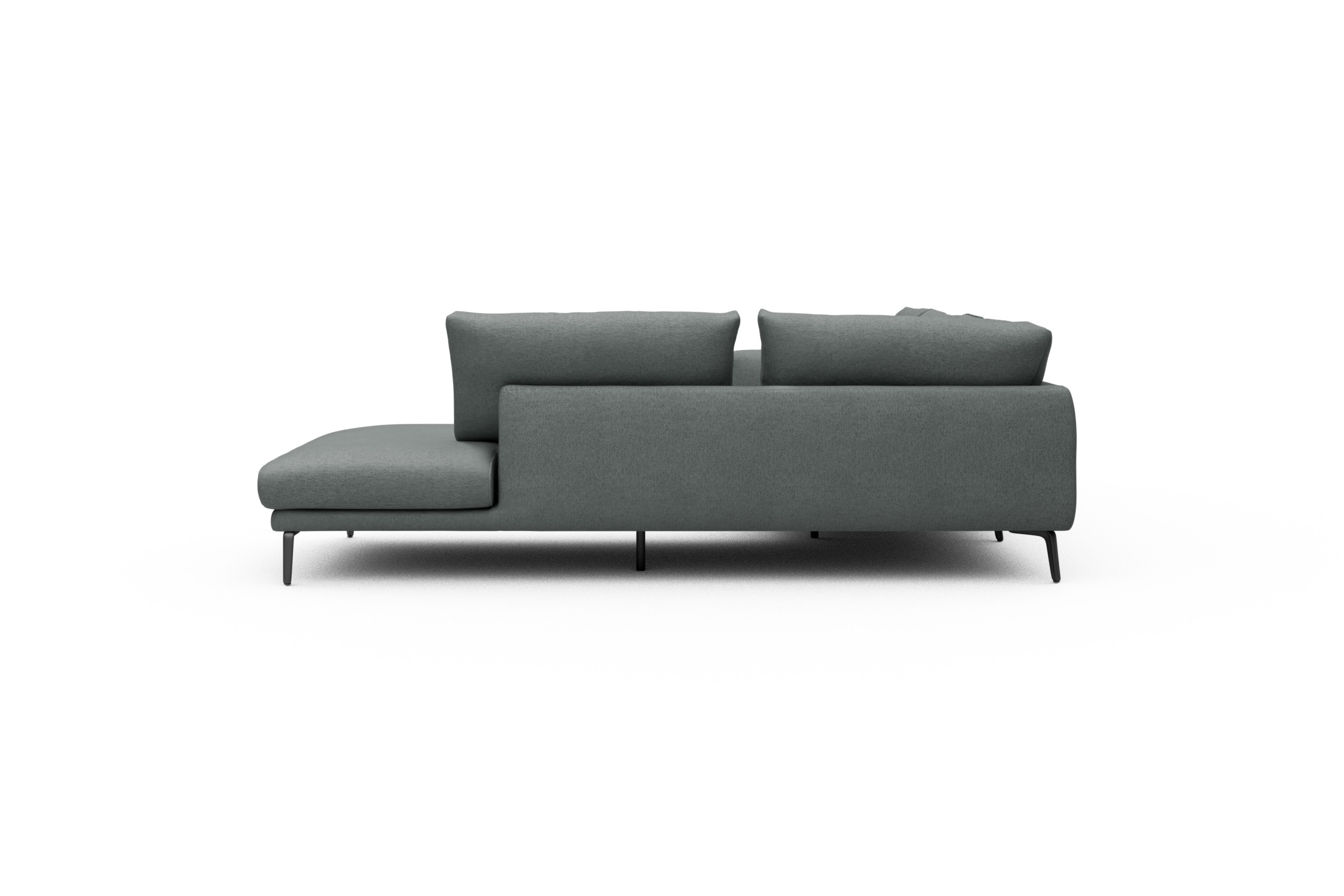 Ecksofa Karl Relax-Ecke rechts mit 2,5-Sitzer Denari-Soft-Grey