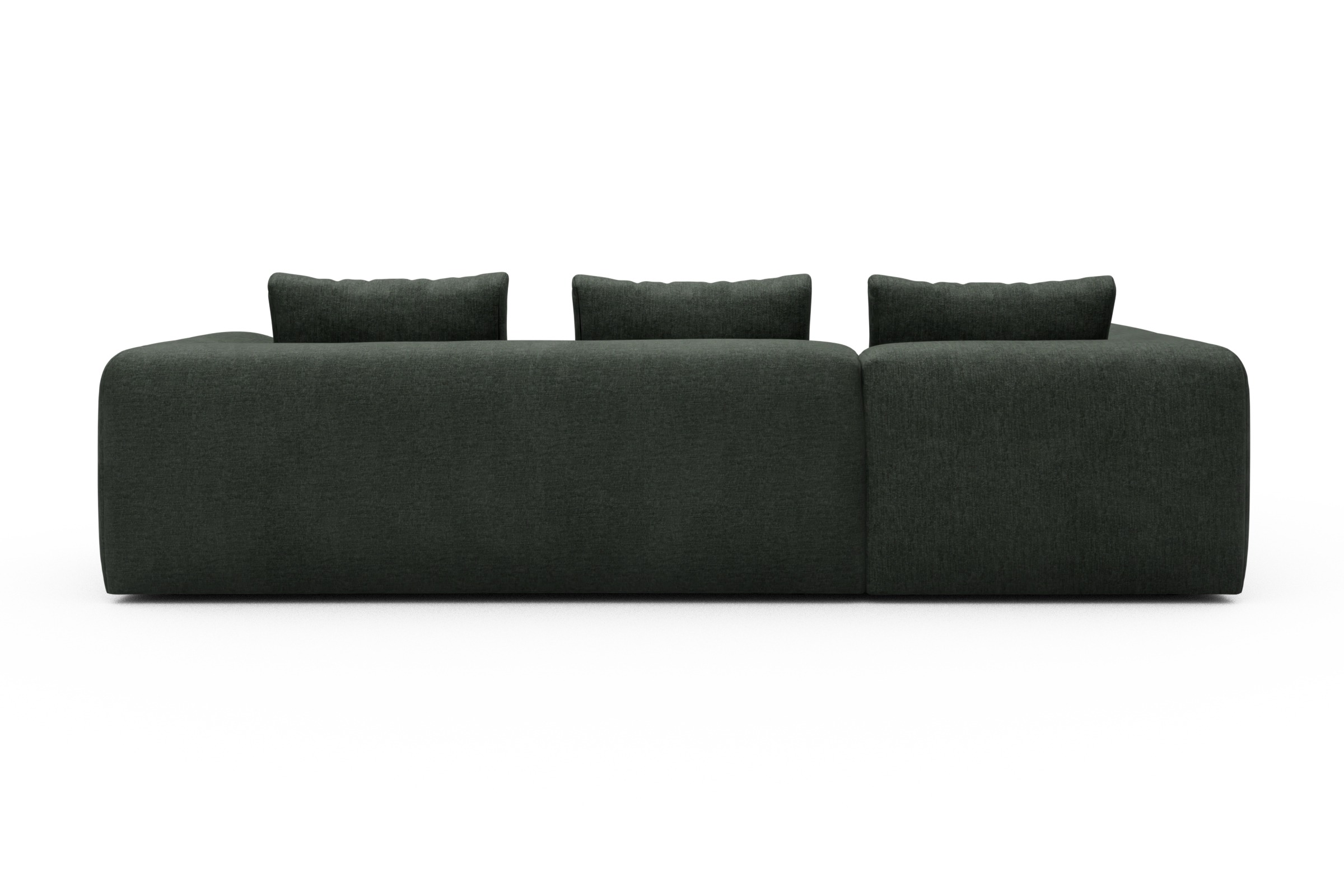 Ecksofa Fred 2x 2,5-Sitzer links offen Aivi-Pine-Green
